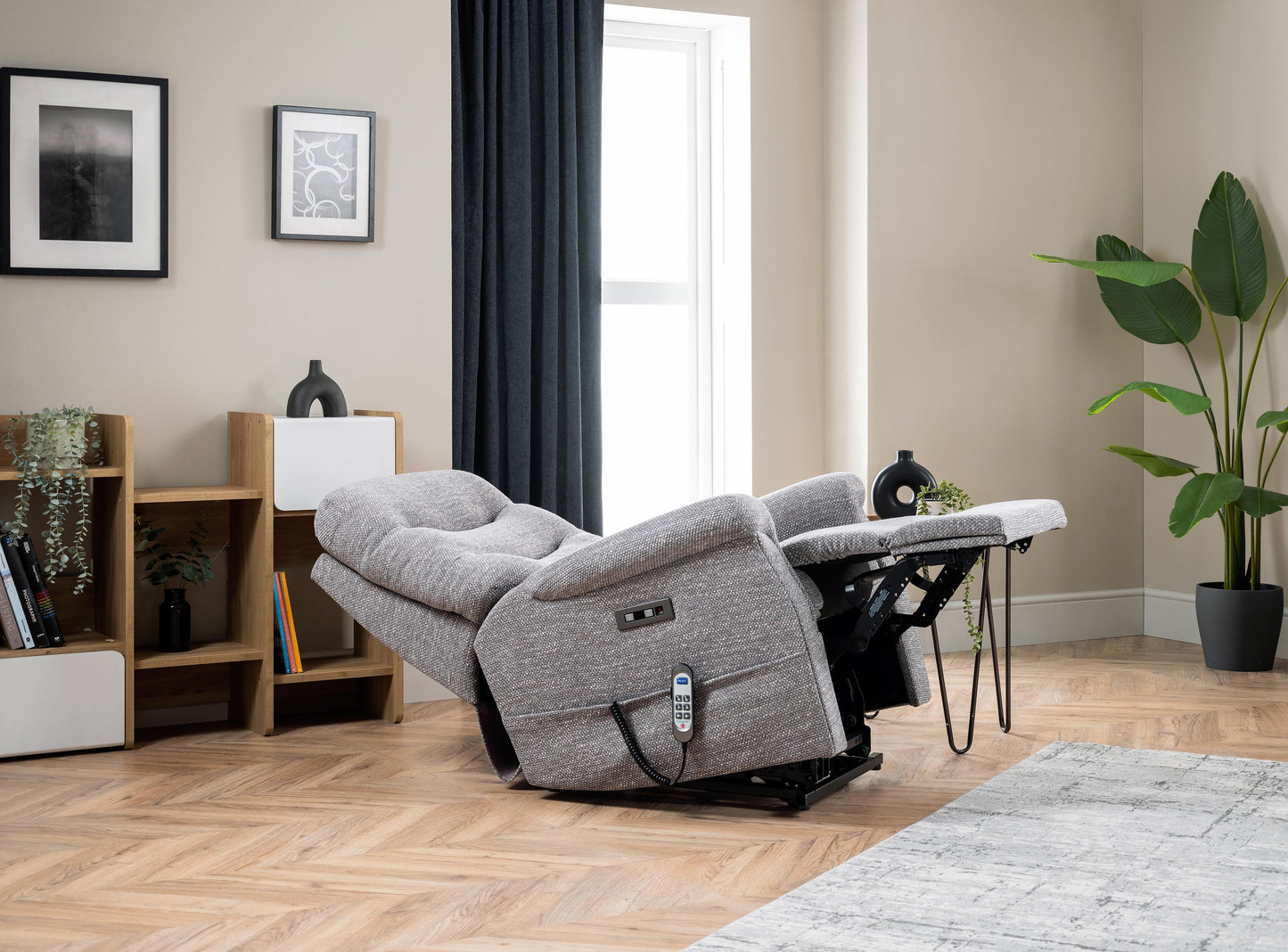 Celebrity Hollingwell Cloud Zero Triple Motor Rise And Recliner Fabric Armchair With Mammoth Foam & Lumbar & Headrest Adjustment Option VAT FREE