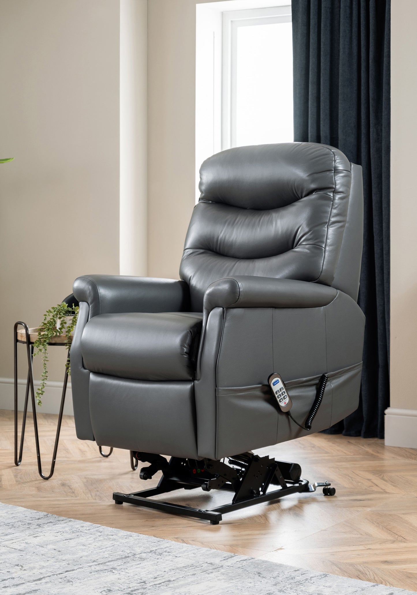 Celebrity Hollingwell Cloud Zero Triple Motor Rise And Recliner Leather Armchair With Lumbar & Headrest Adjustment Option VAT FREE