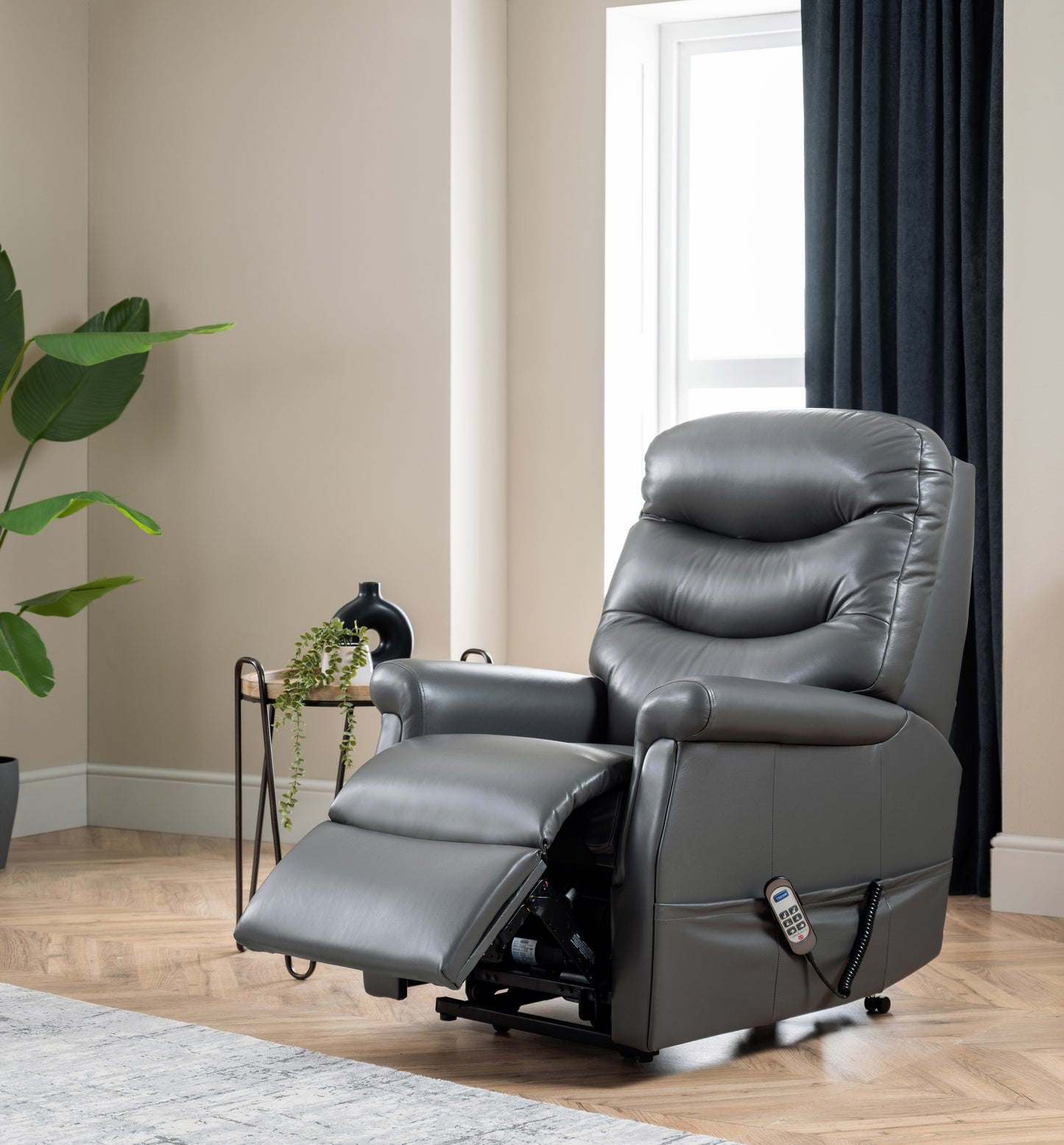 Celebrity Hollingwell Dual Motor Rise And Recliner Leather Armchair With Lumbar & Headrest Adjustment Option VAT FREE