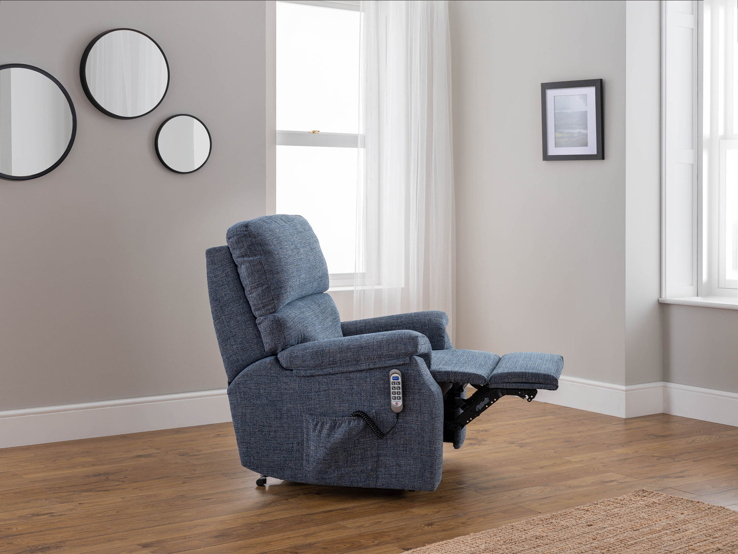 Celebrity Newstead Single Motor Rise And Recliner Fabric Armchair With Adjustable Headrest Option VAT FREE