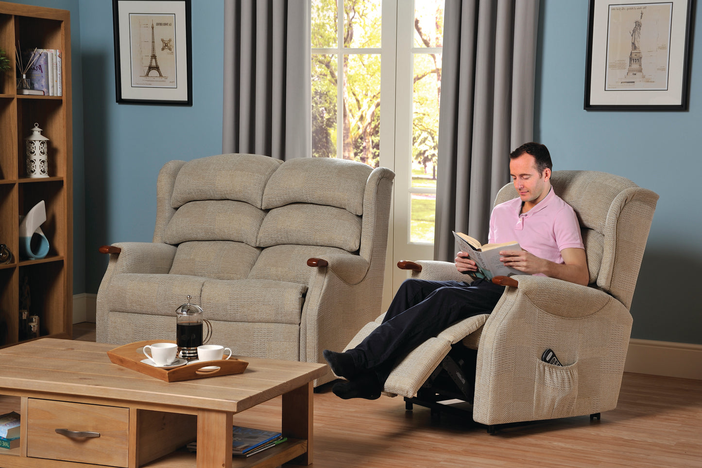 Celebrity Westbury Fabric Fixed Two Seater Sofa Settee With Mammoth Foam