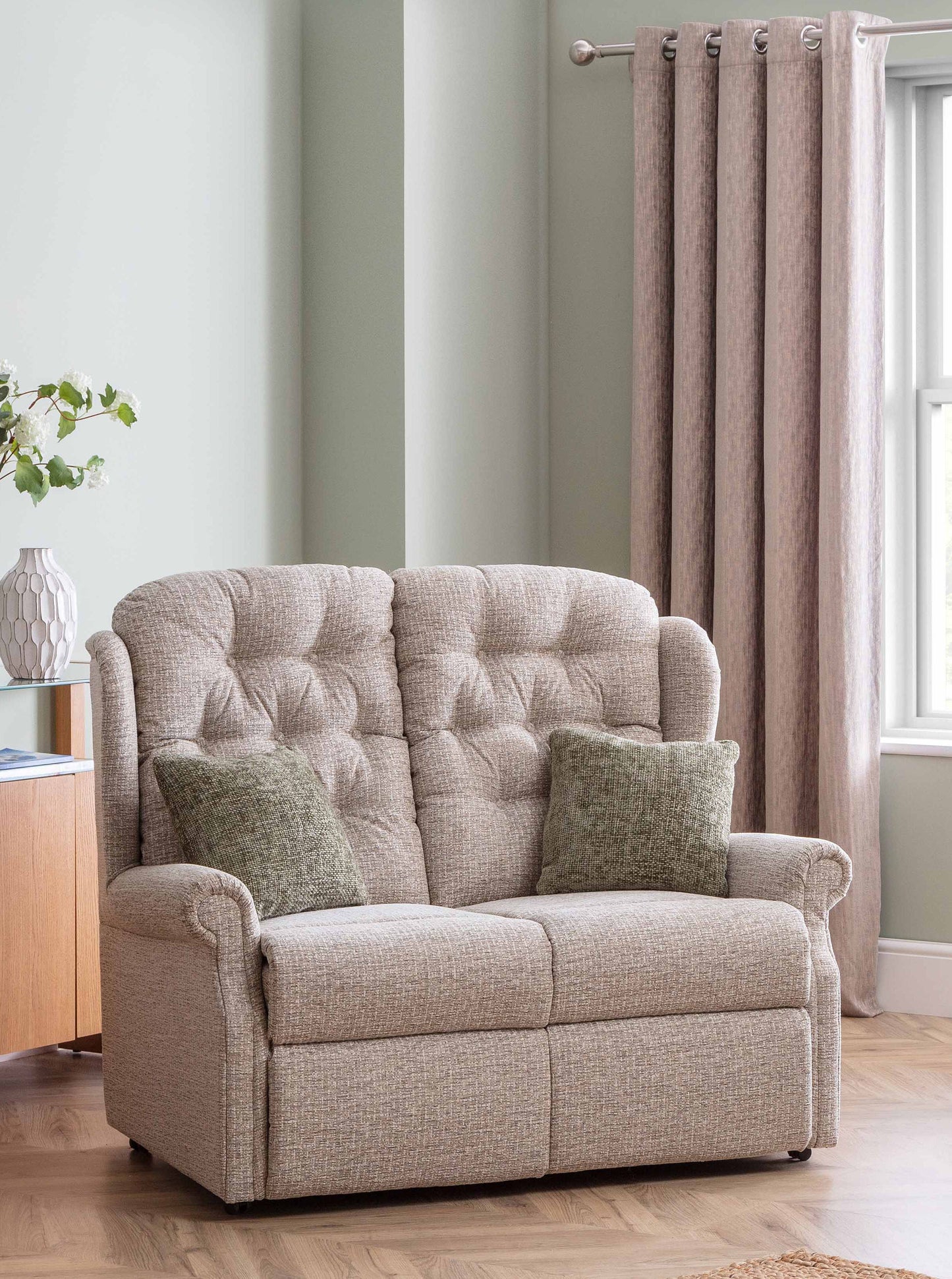 Celebrity Woburn Two Seater Settee Manual Reclining Fabric Sofa With Mammoth Foam