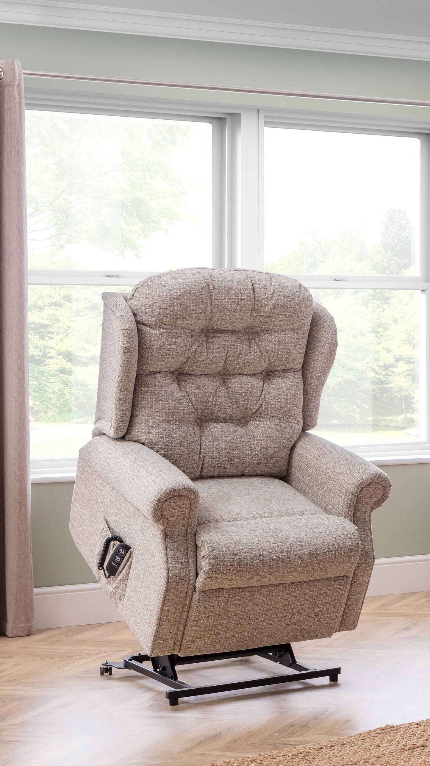 Celebrity Woburn Cloud Zero Triple Motor Rise And Recliner Fabric Armchair With Mammoth Foam & Lumbar & Headrest Adjustment Option VAT FREE
