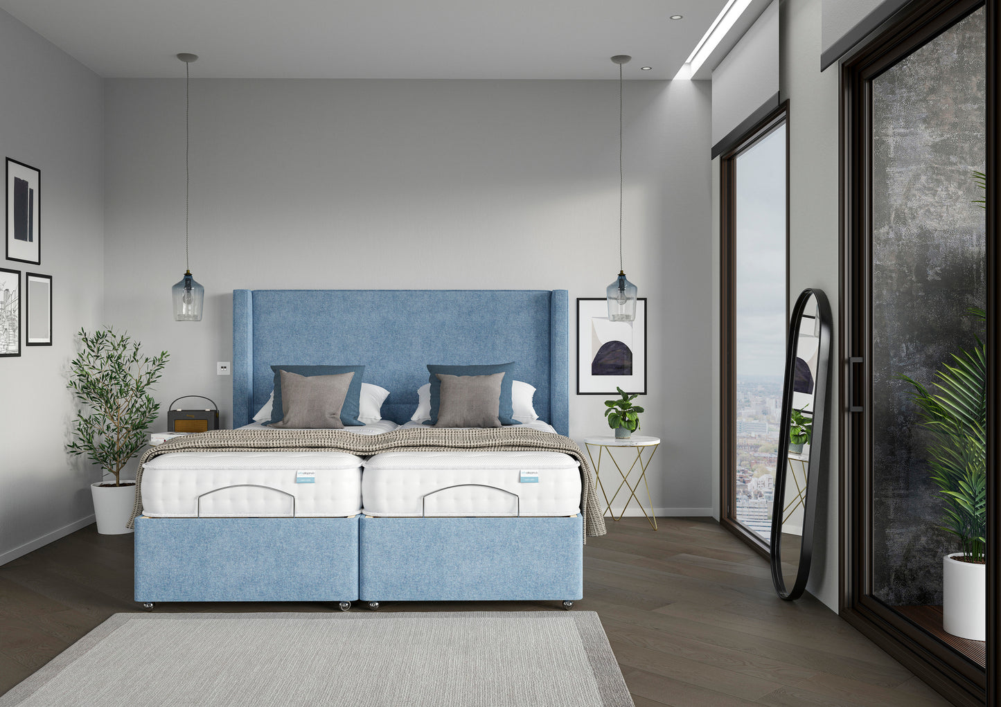 Dunlopillo Elite Relax Premium Talalay Latex Electric Adjustable Bed Set