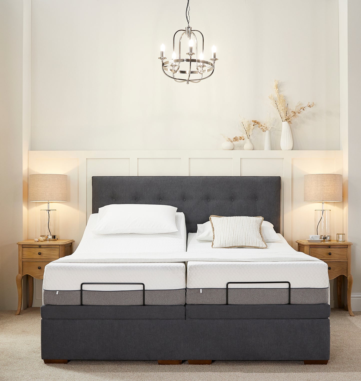 Emerald Motion Divan Adjustable Bed With A Natural 2500 Pocket Sprung Medium Feel Mattress VAT FREE