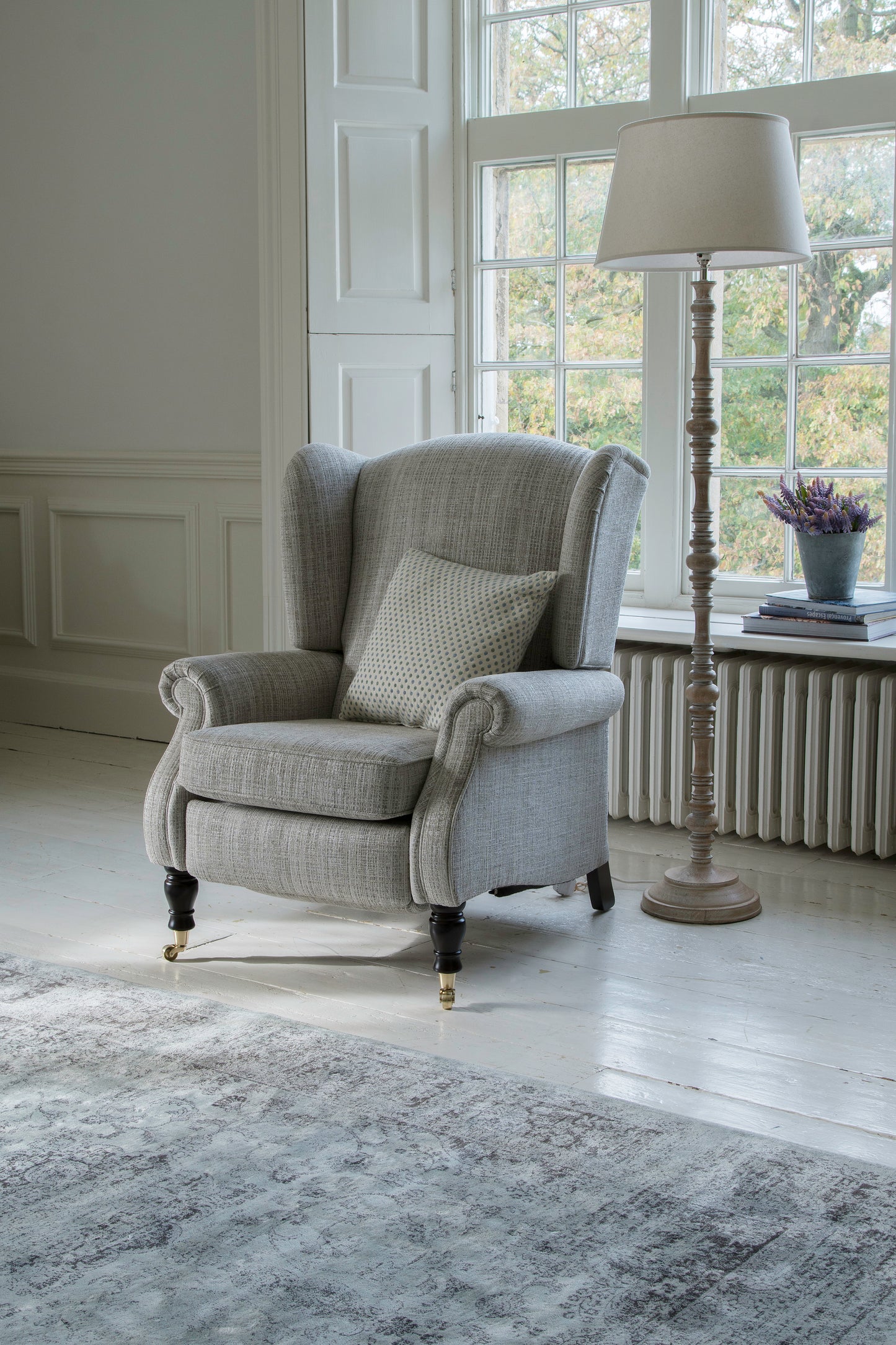 Parker Knoll Chatsworth Fabric Electric Power Recliner Wing Back Chair