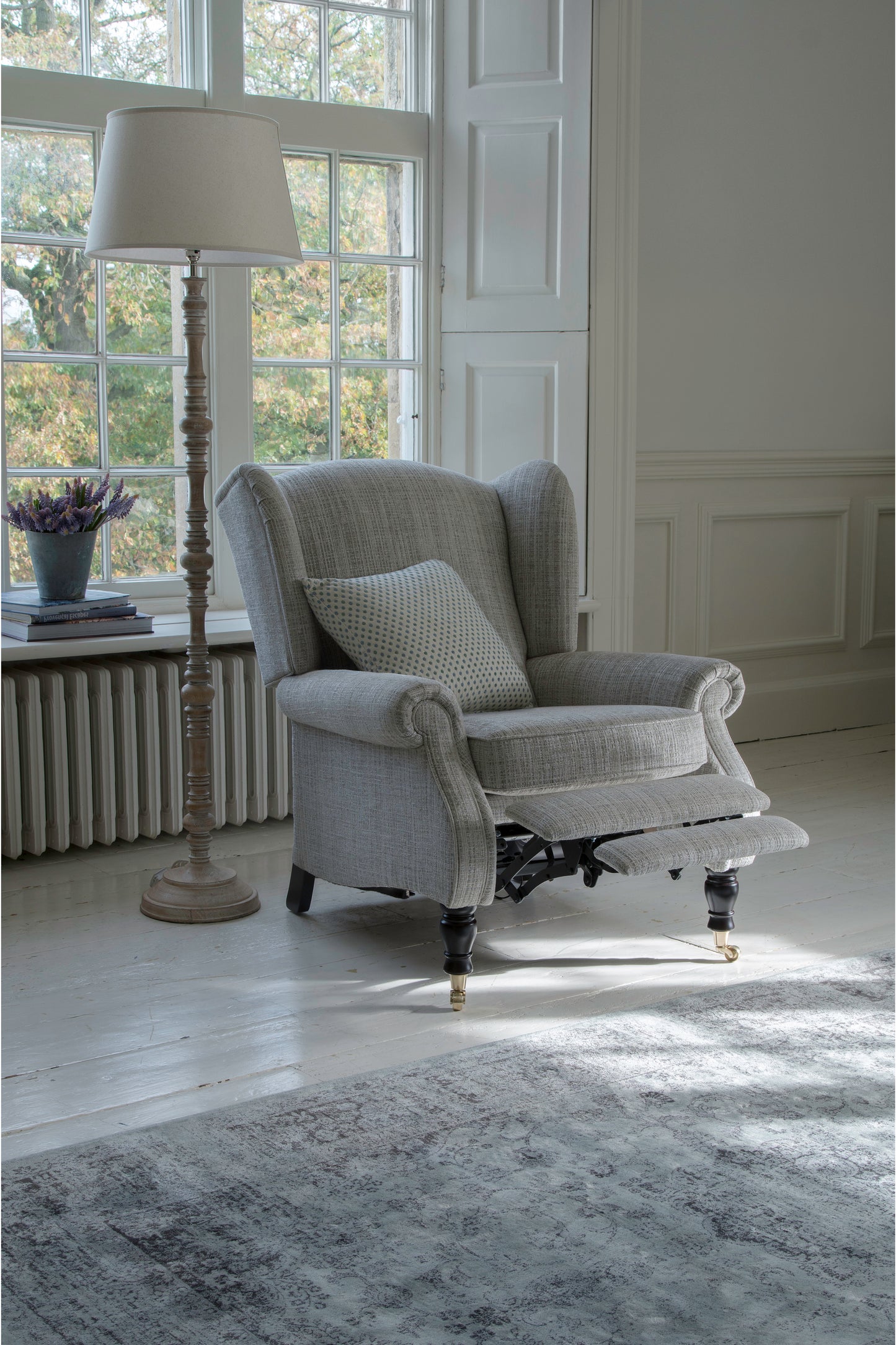 Parker Knoll Chatsworth Fabric Electric Power Recliner Wing Back Chair