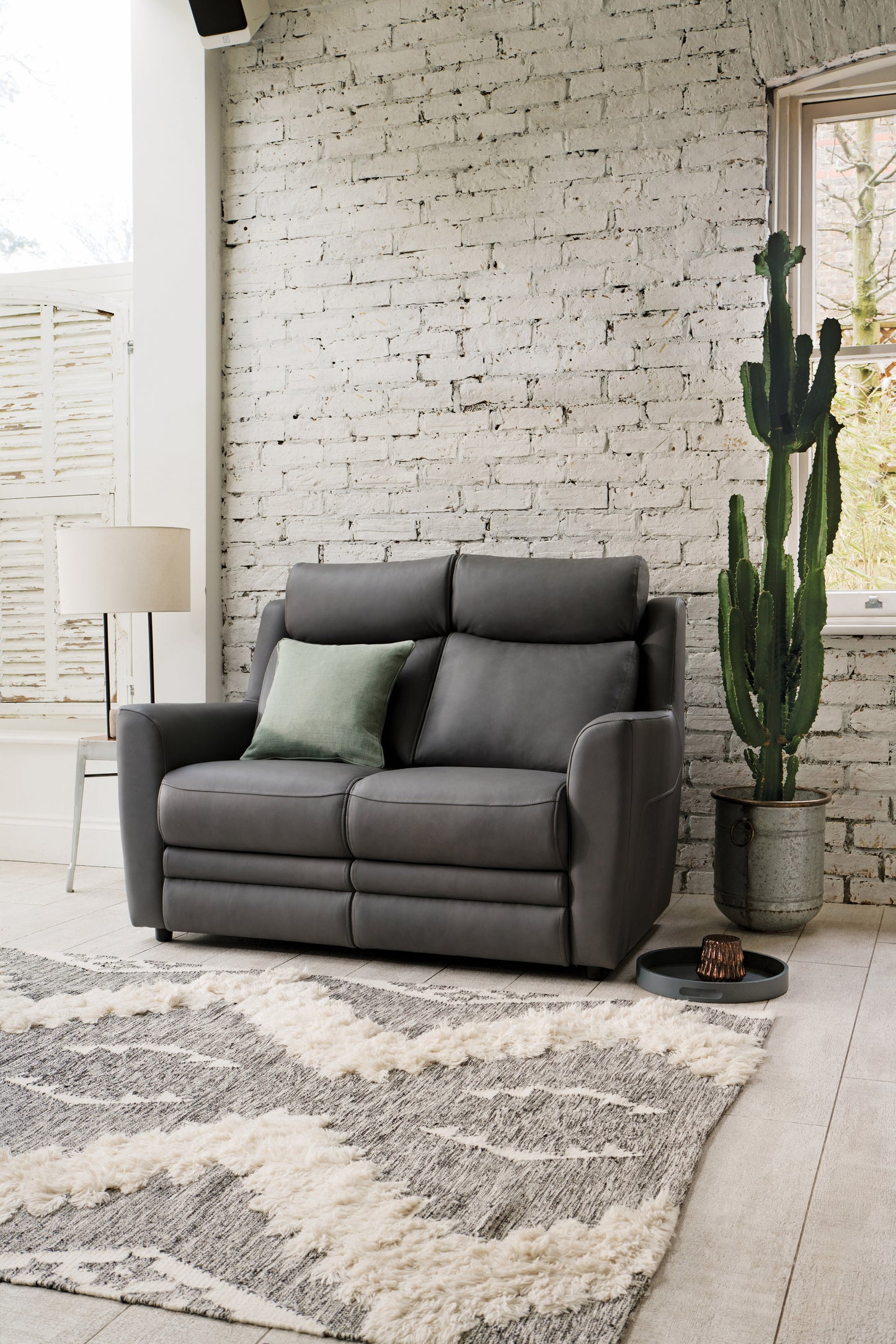 Parker Knoll Dakota Fixed Leather Two Seater Sofa