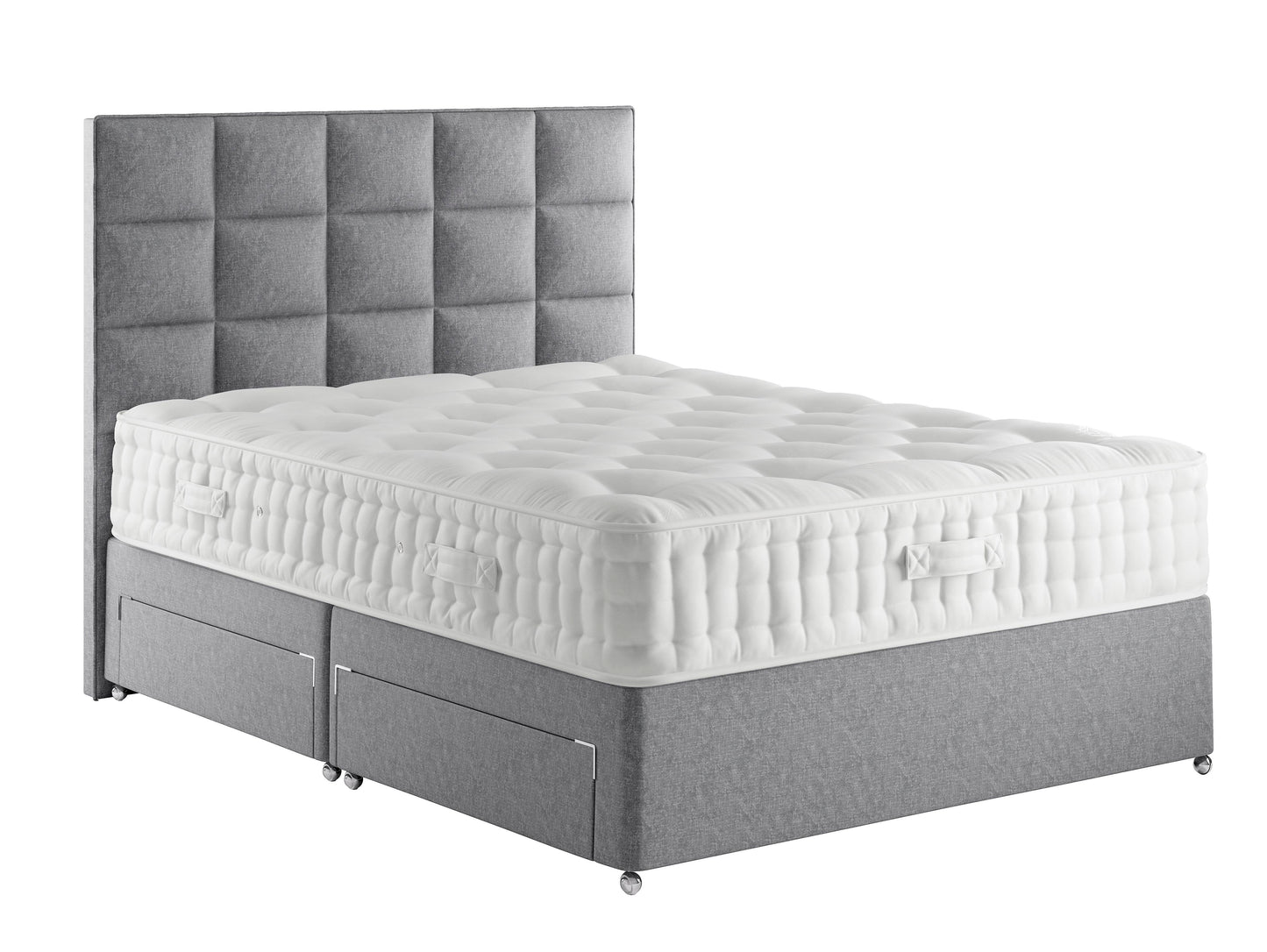 Relyon Balmoral 2000 Pocket Sprung Luxurious Hand Made Ottoman Divan Bed Set In Either Softer, Medium Or Firmer