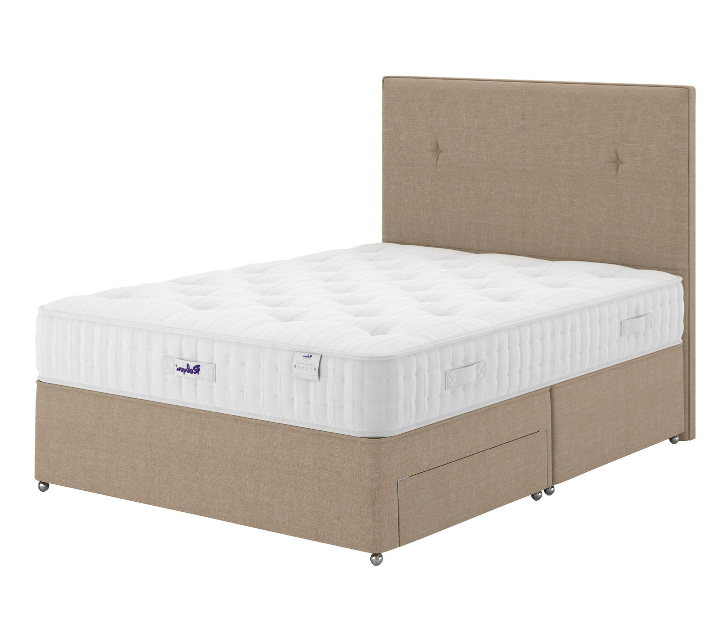 Relyon Barton Ortho 1000 Pocket Sprung Luxurious Hand Made Firm Feel Divan Bed Set