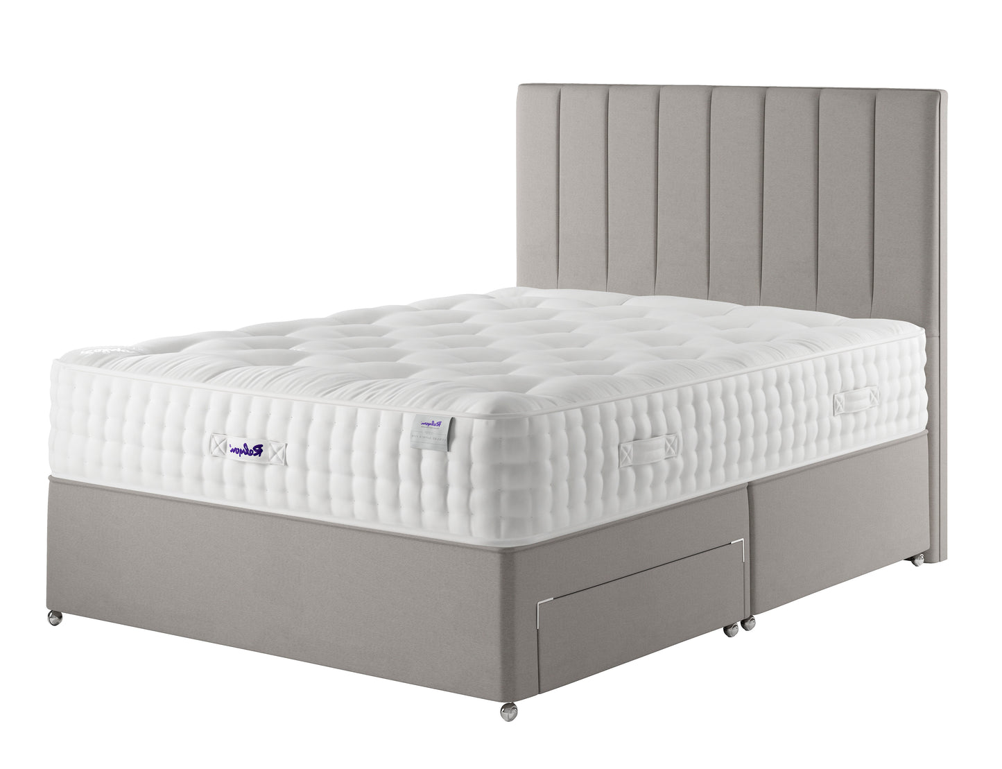 Relyon Luxury Alpaca 2550 Pocket Sprung Luxurious Hand Made Medium To Soft Feel Divan Bed Set