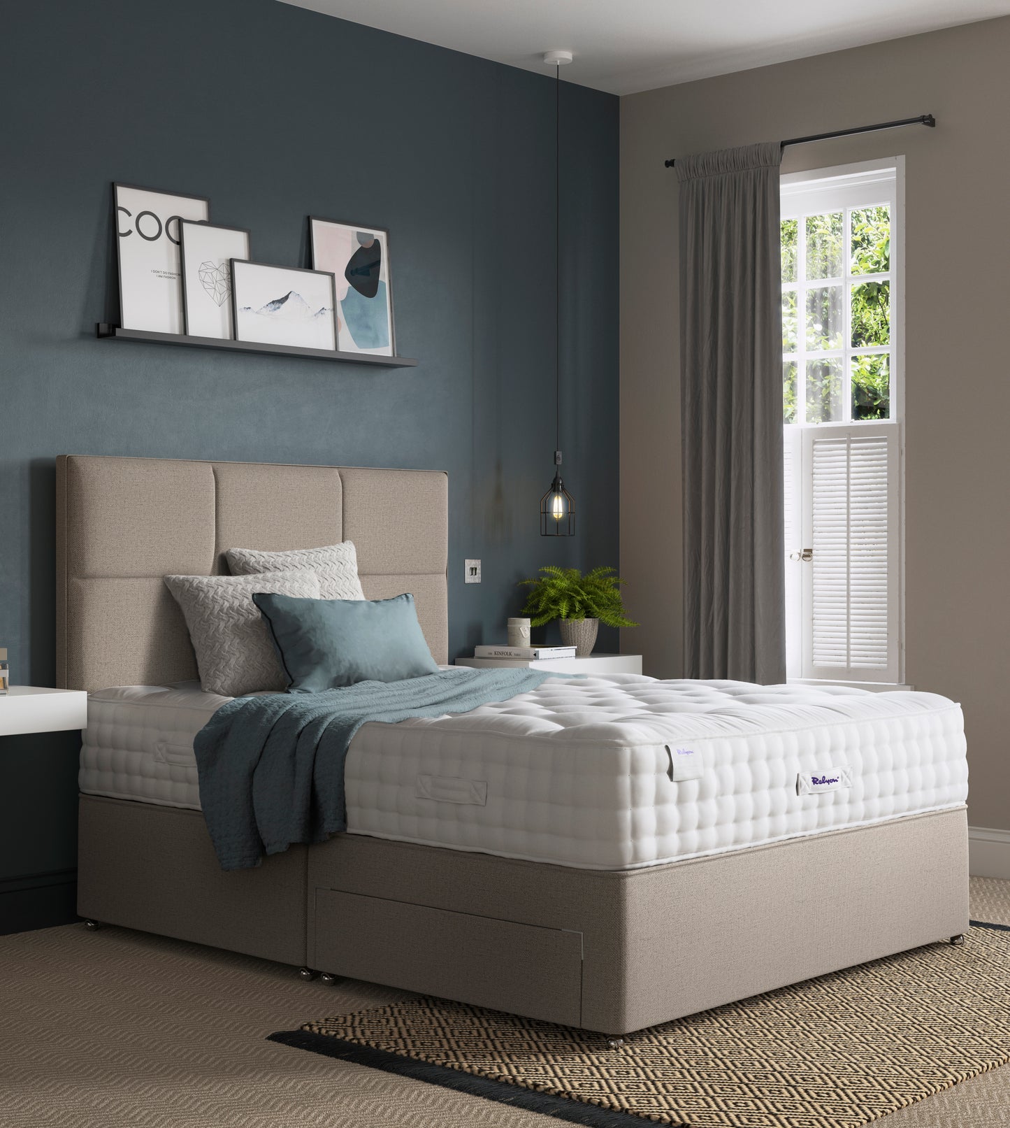 Relyon Luxury Pashmina 2350 Pocket Sprung Luxurious Hand Made Medium To Firm Feel Divan Bed Set