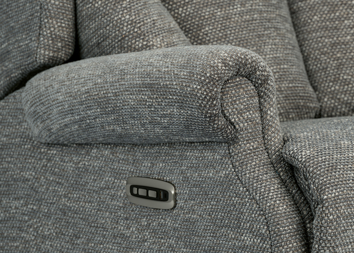 Sherborne Cartmel Electric Powered Recliner Fabric Armchair With Headrest Adjustment Option