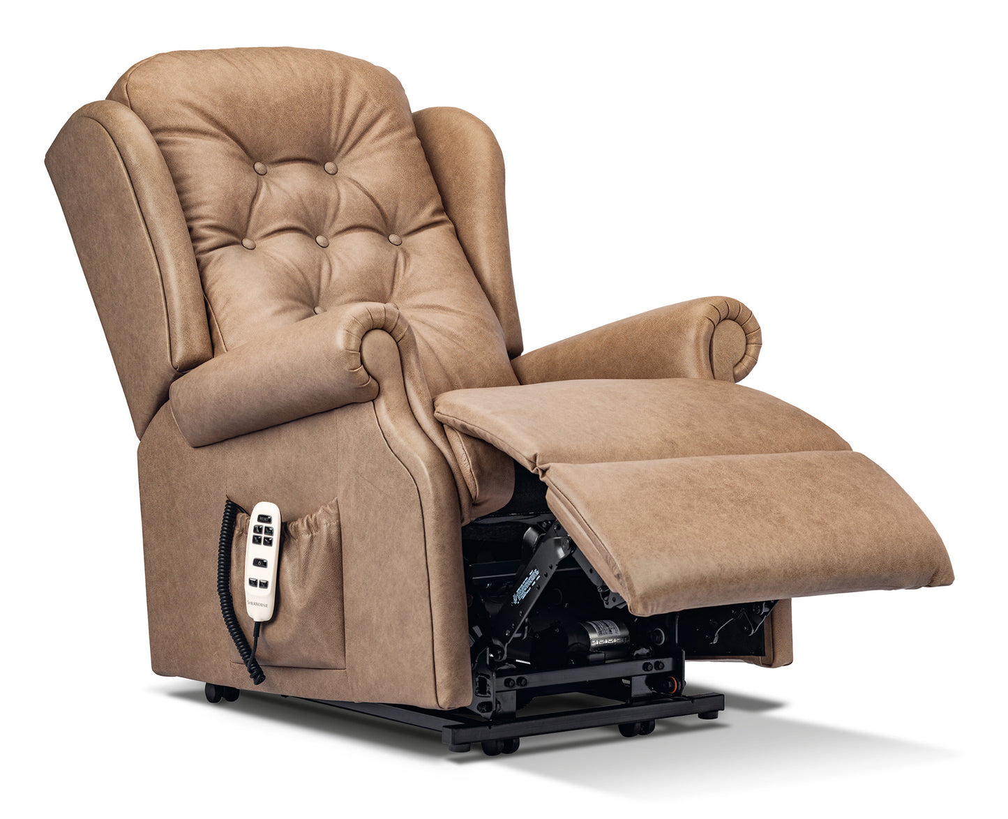 Sherborne Chester Single Motor Leather Riser Recliner Armchair With Lumbar & Headrest Adjustment Option VAT FREE