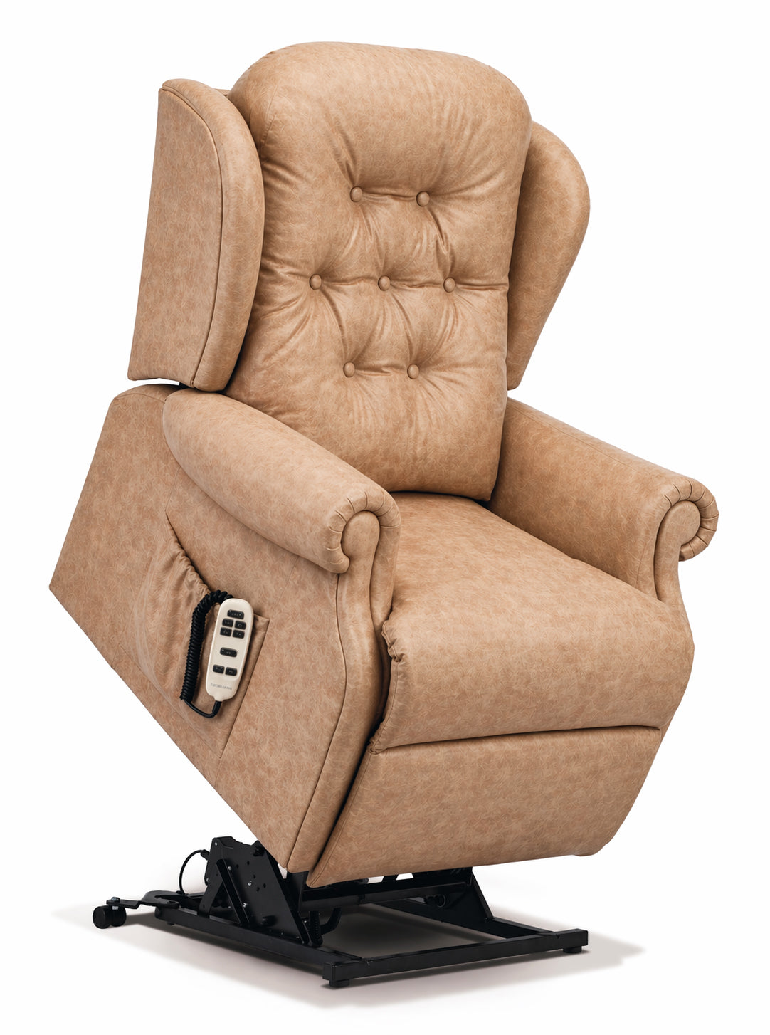 Sherborne Chester Single Motor Leather Riser Recliner Armchair With Lumbar & Headrest Adjustment Option VAT FREE