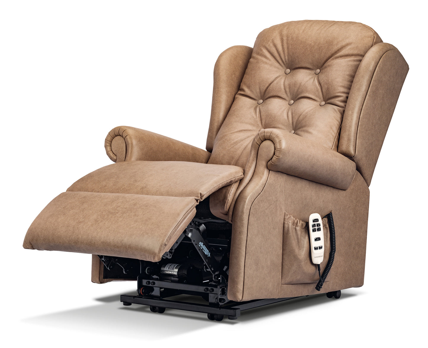 Sherborne Chester Single Motor Leather Riser Recliner Armchair With Lumbar & Headrest Adjustment Option VAT FREE