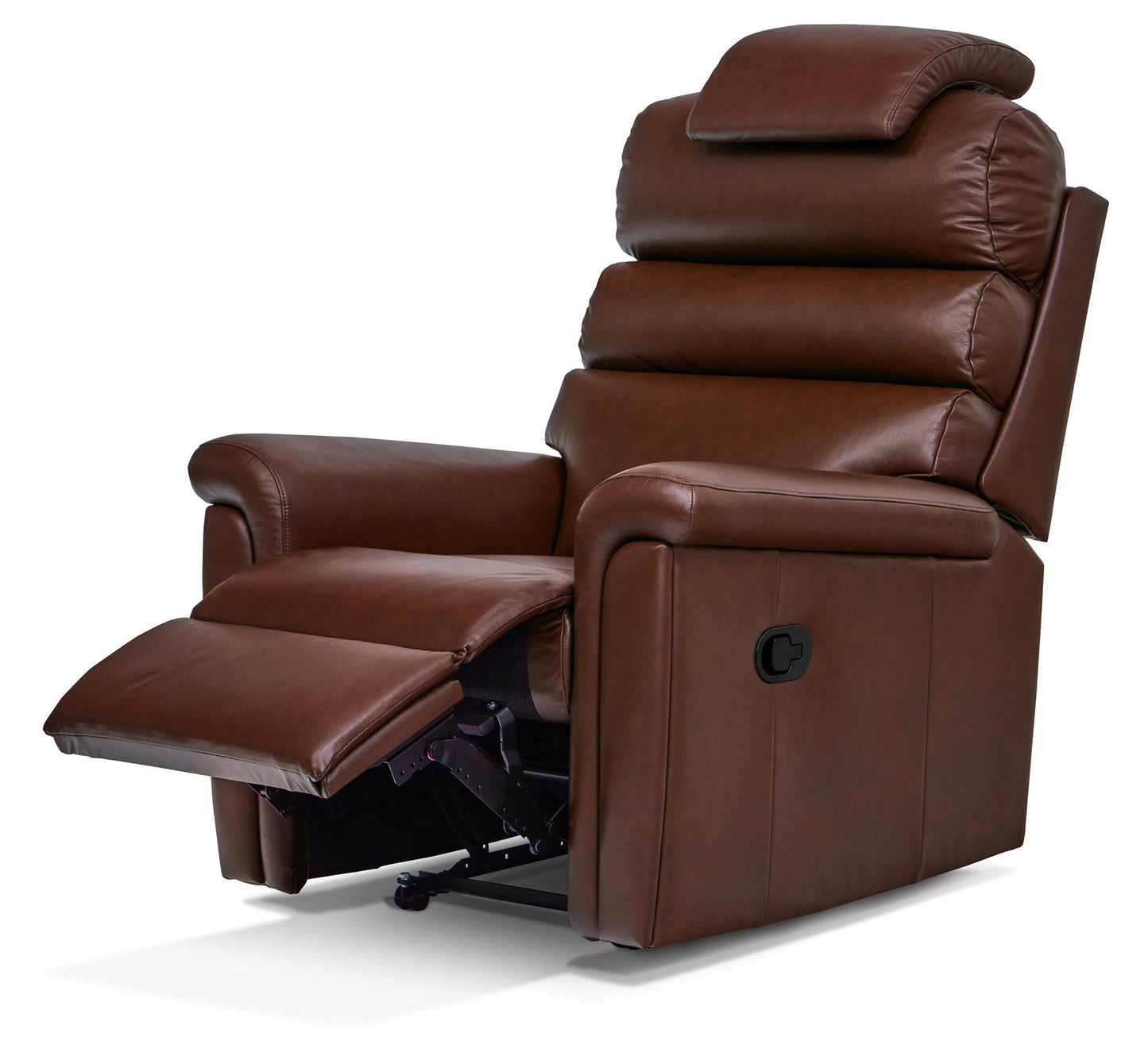 Sherborne Comfi-Sit Electric Powered Recliner Leather Armchair With Headrest Adjustment Option
