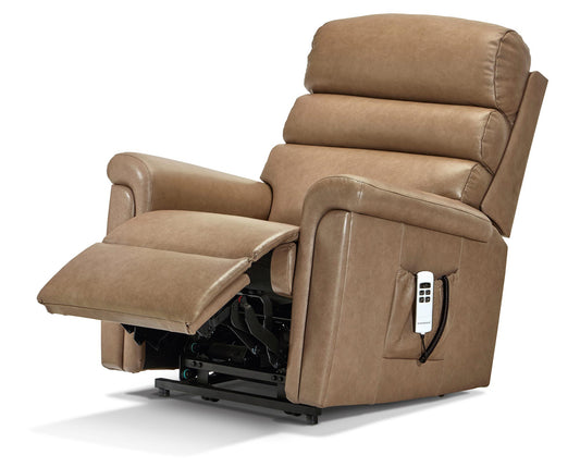 Sherborne Comfi-Sit Electric Powered Recliner Leather Armchair With Headrest Adjustment Option