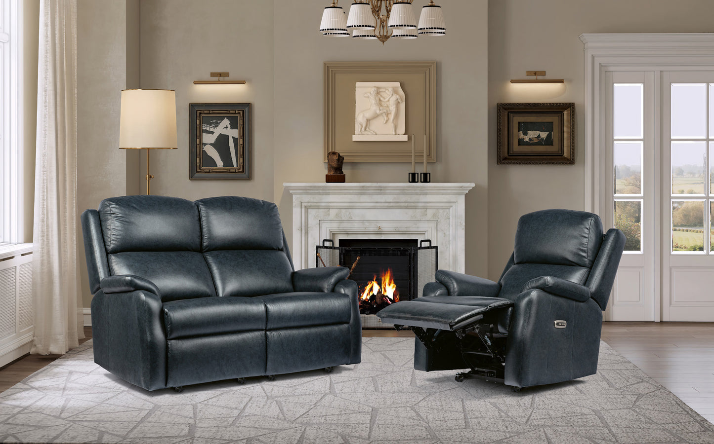 Sherborne Dakota Dual Motor Leather Riser Recliner Armchair With Lumbar & Headrest Adjustment Option VAT FREE
