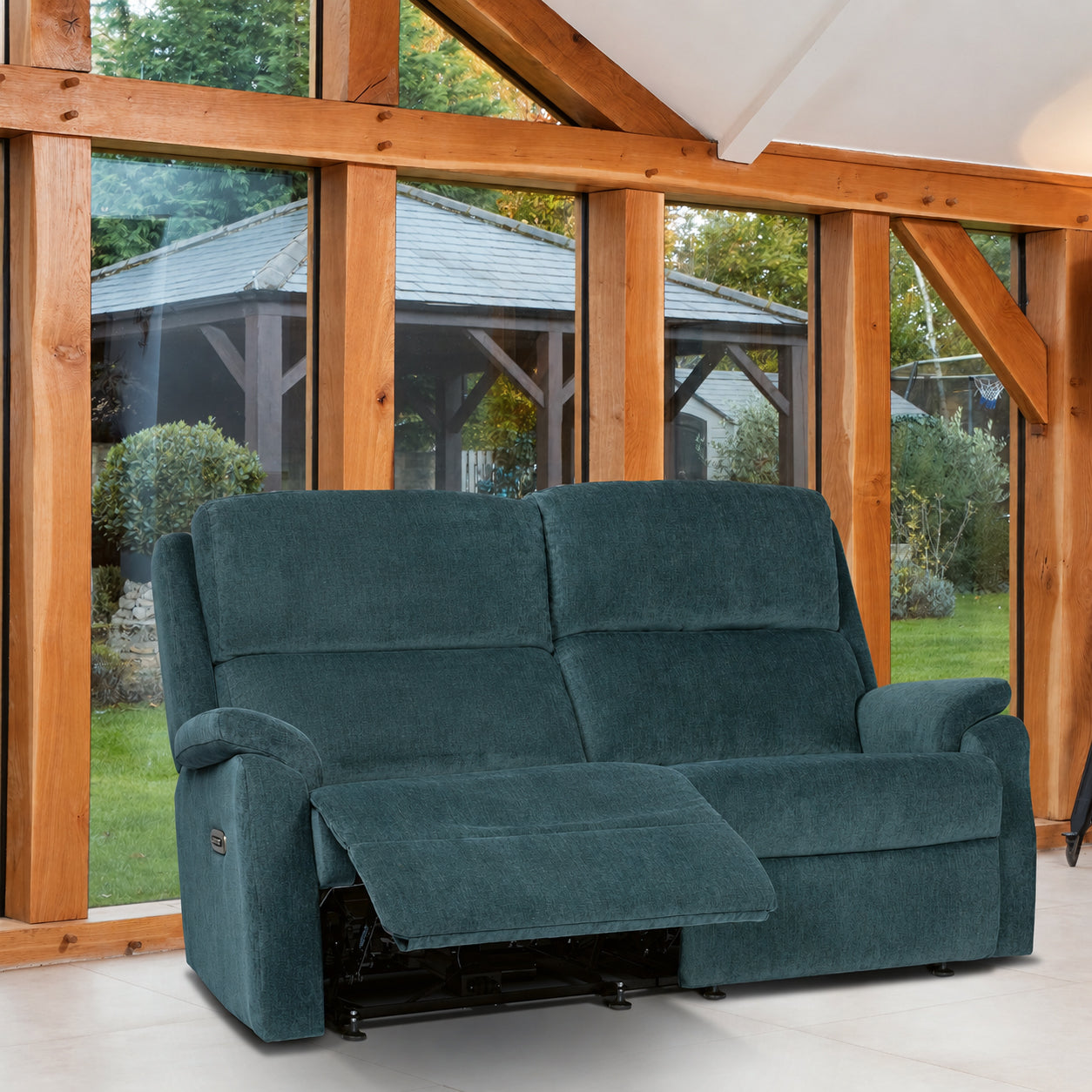 Sherborne Dakota Two Seater Lounger Manual Reclining Fabric Sofa
