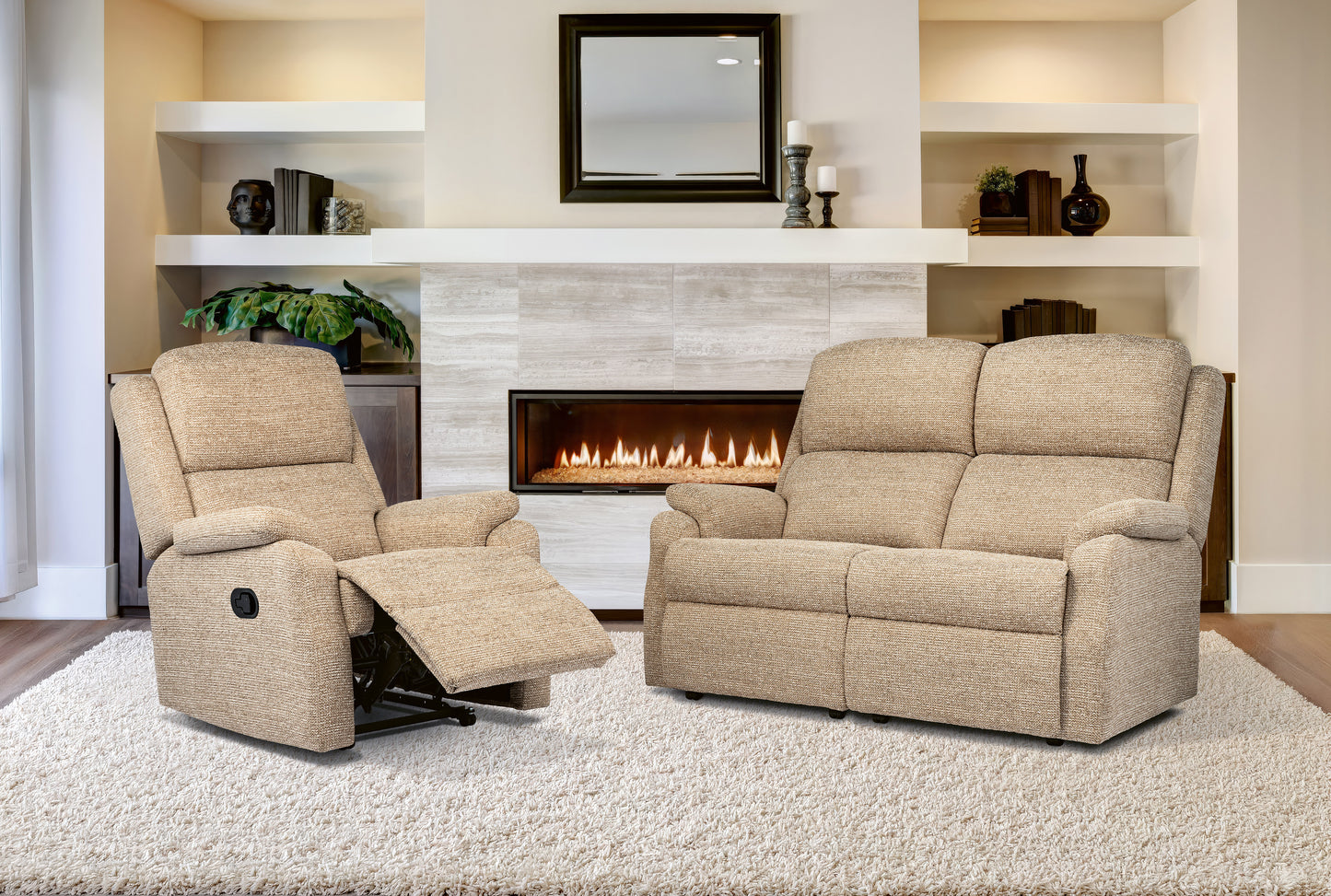 Sherborne Dakota Two Seater Manual Reclining Fabric Sofa