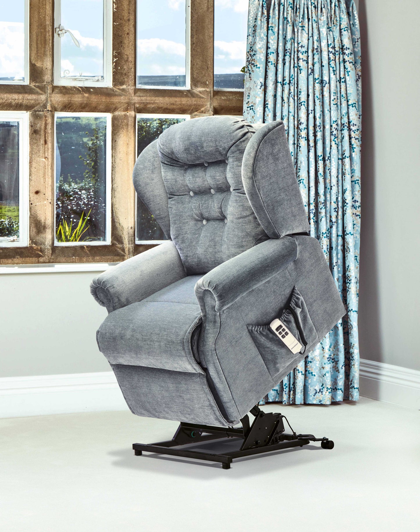 Sherborne Lynton Dual Motor Fabric Rise And Recliner Armchair VAT FREE