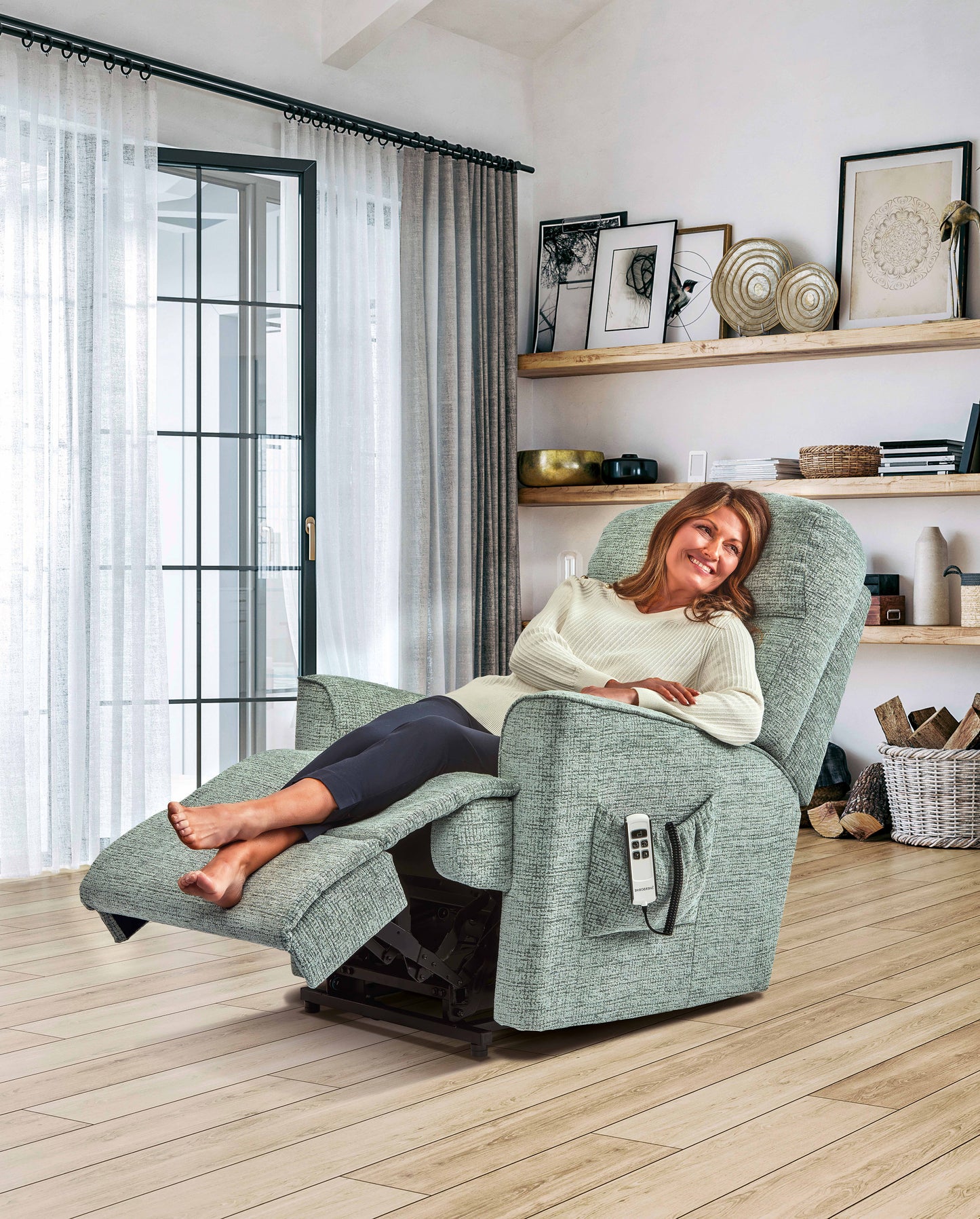 Sherborne Harrow Cloud Comfort Triple Motor Fabric Riser Recliner Armchair VAT FREE