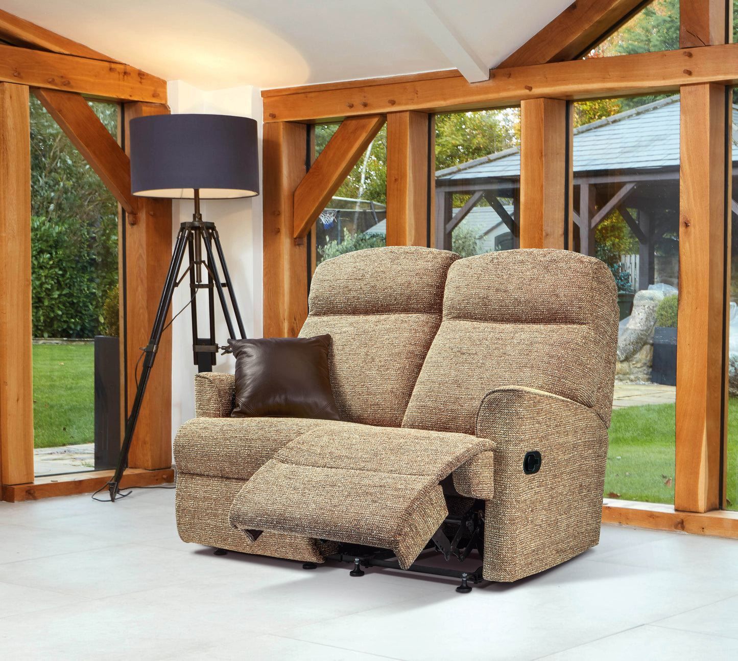 Sherborne Harrow Two Seater Electric Powered Reclining Fabric Sofa