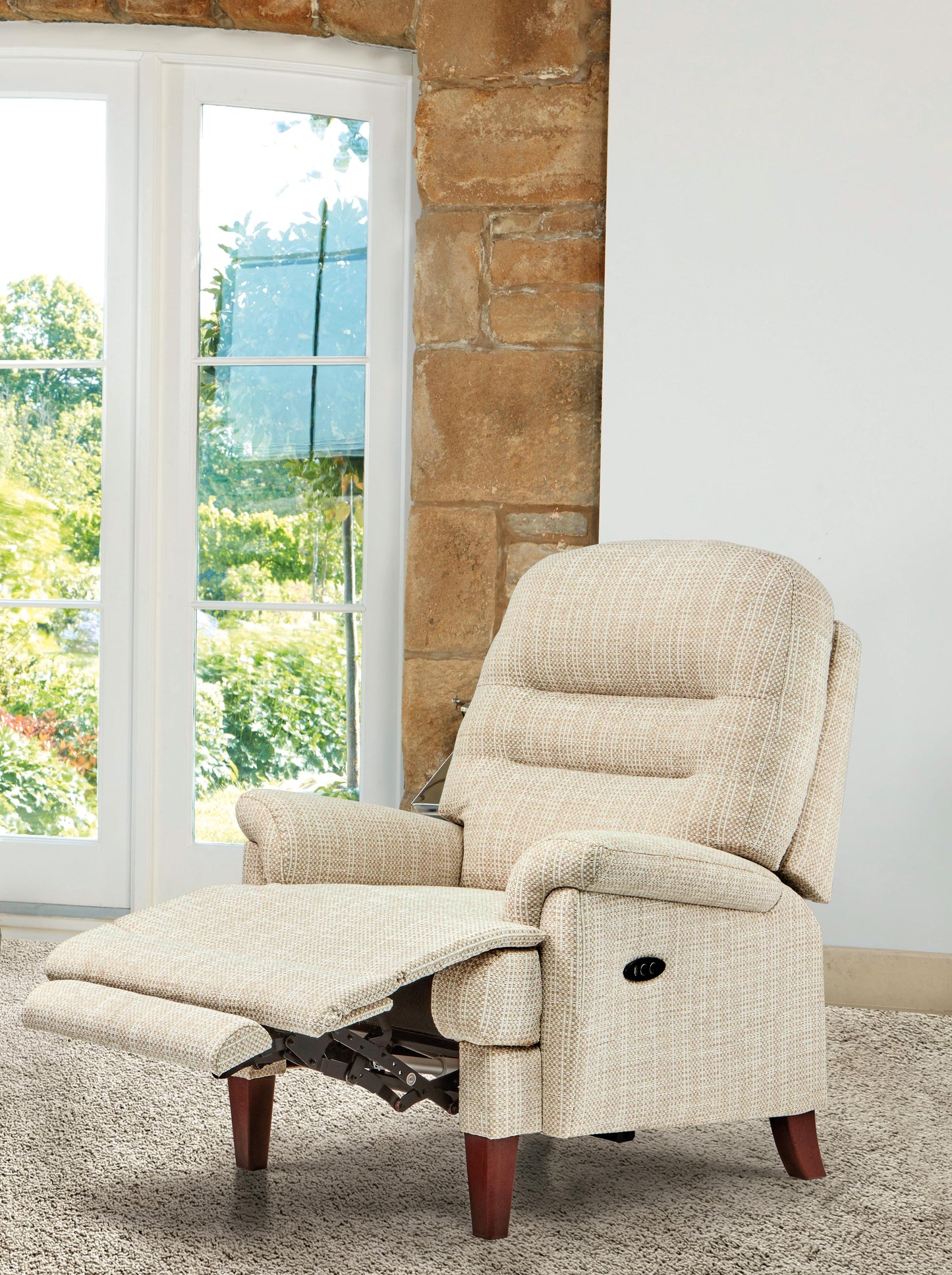 Sherborne Keswick Fireside Classic Electric Powered Recliner Fabric Armchair