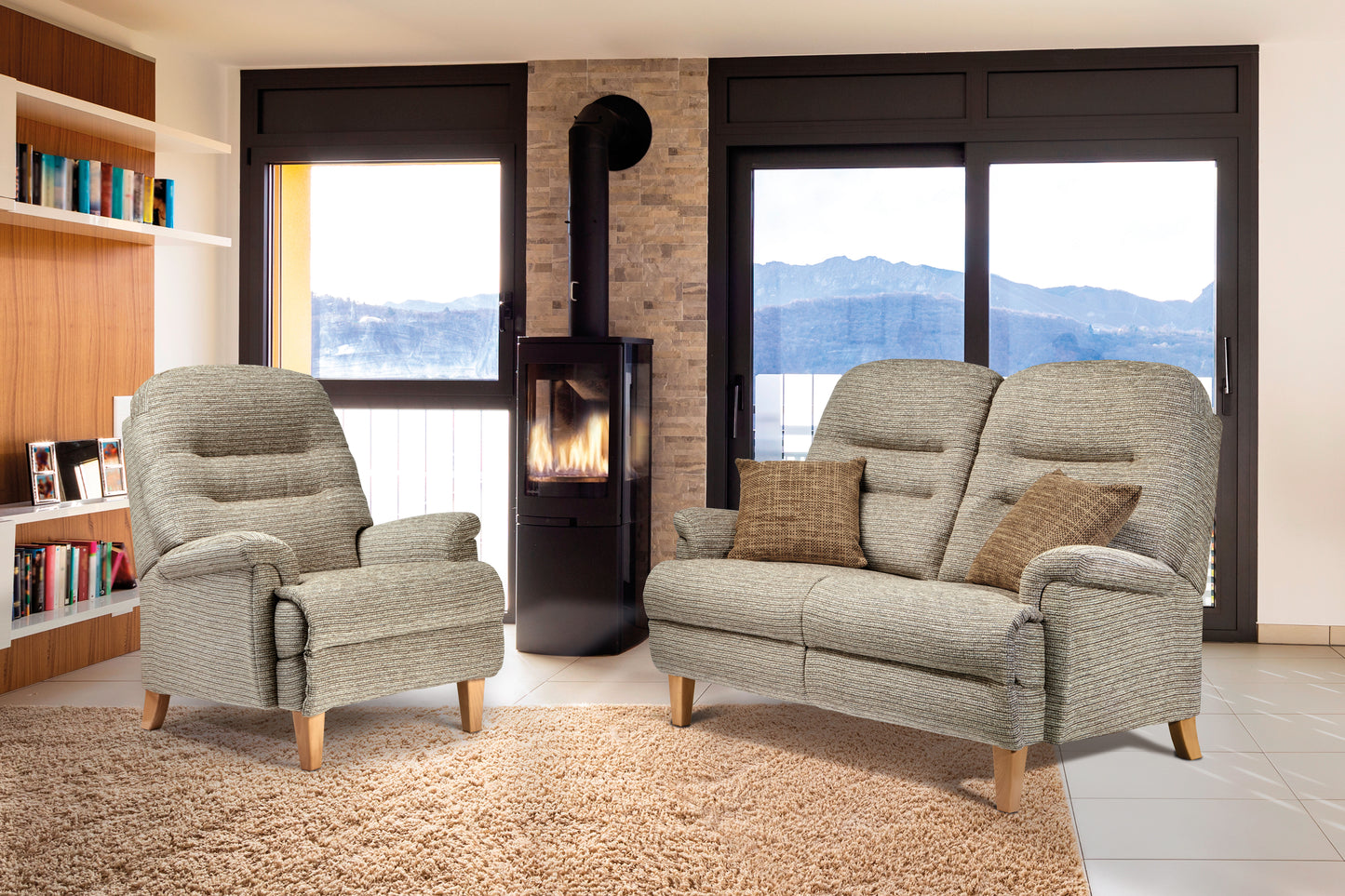 Sherborne Keswick Fireside Classic Fixed Fabric Armchair