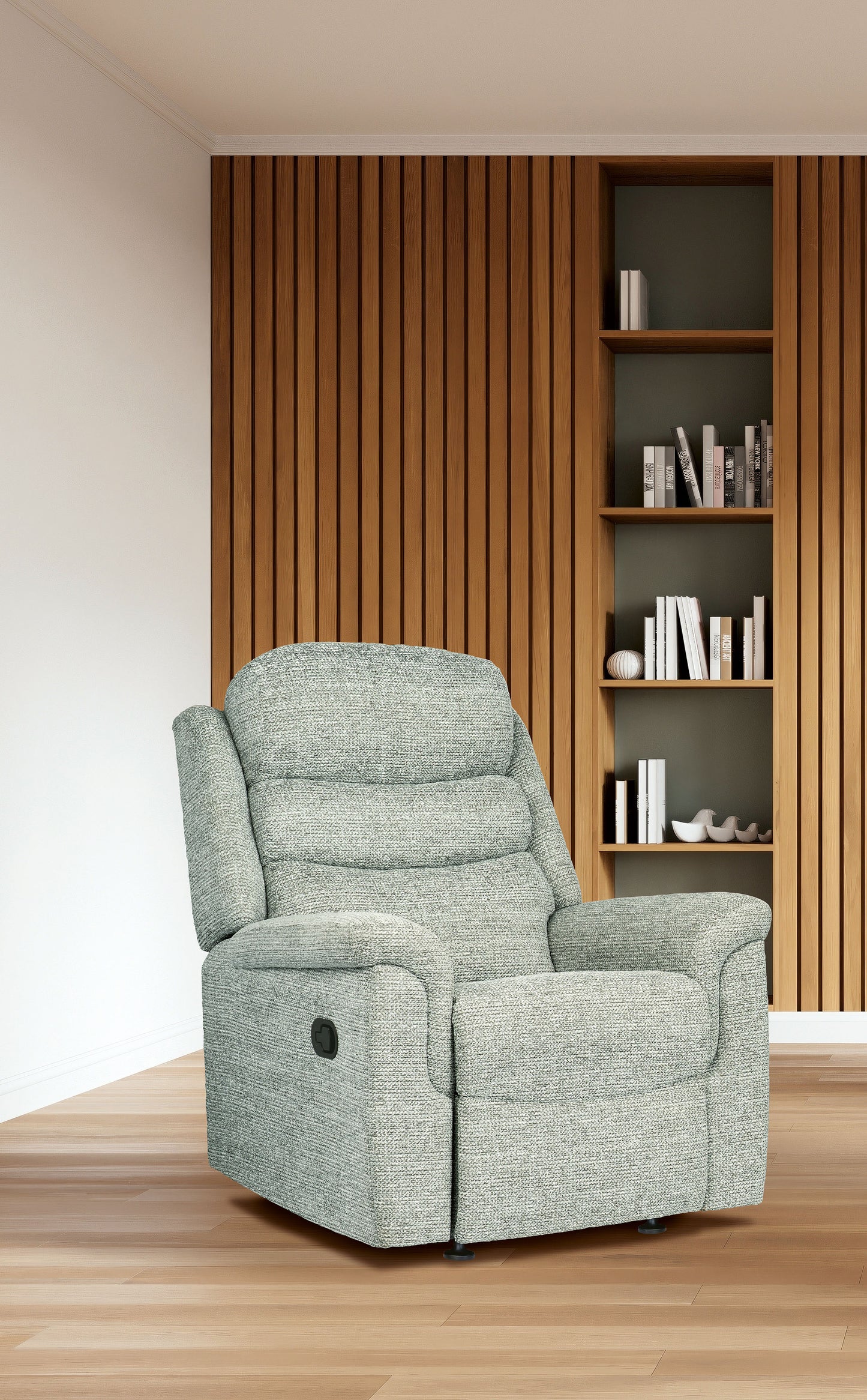 Sherborne Leyburn Single Motor Fabric Rise And Recliner Armchair With Lumbar & Headrest Adjustment Option VAT FREE
