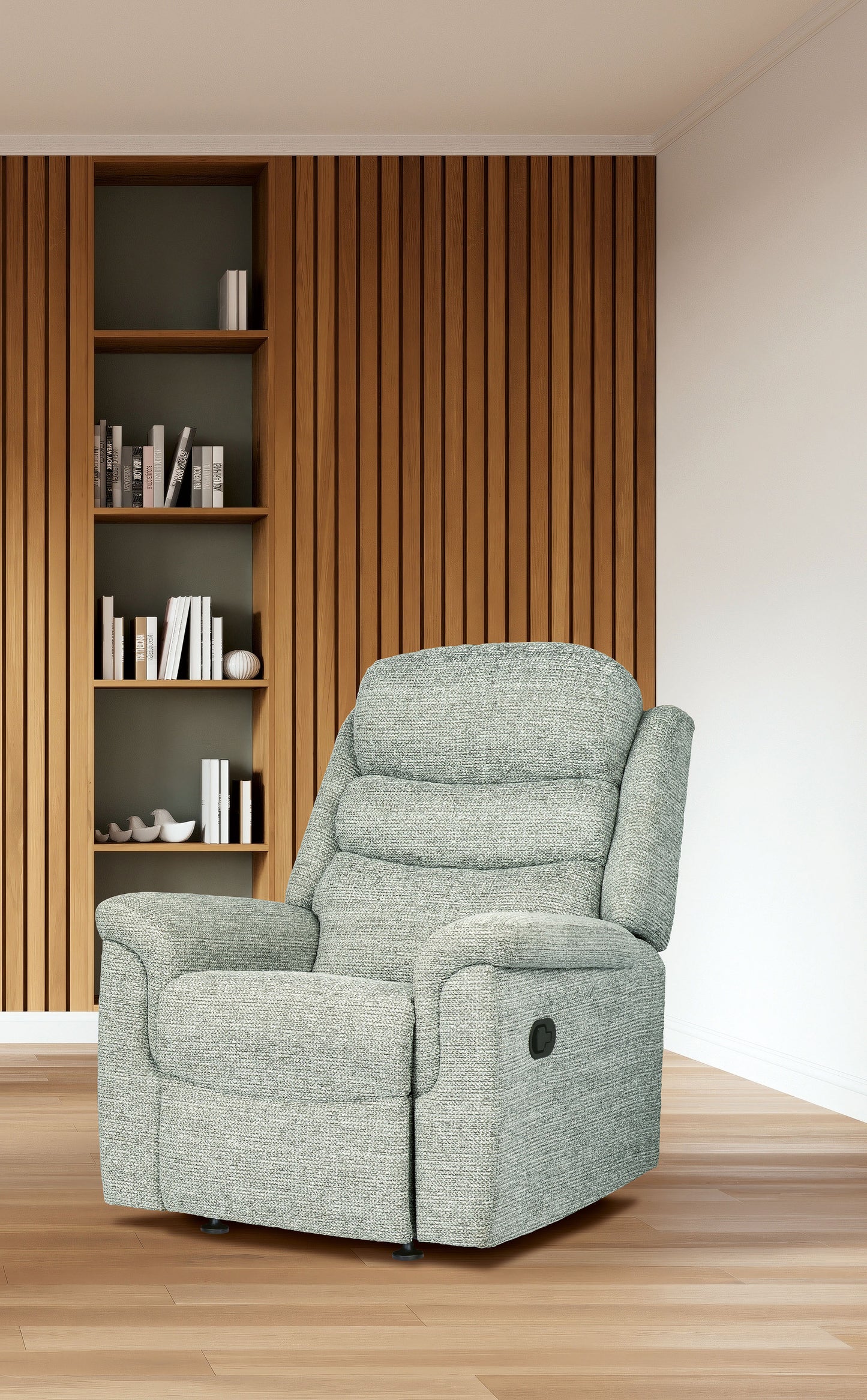Sherborne Leyburn Single Motor Fabric Rise And Recliner Armchair With Lumbar & Headrest Adjustment Option VAT FREE