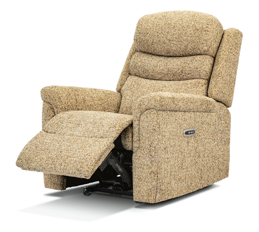 Sherborne Leyburn Electric Powered Fabric Recliner Armchair With Headrest Adjustment Option