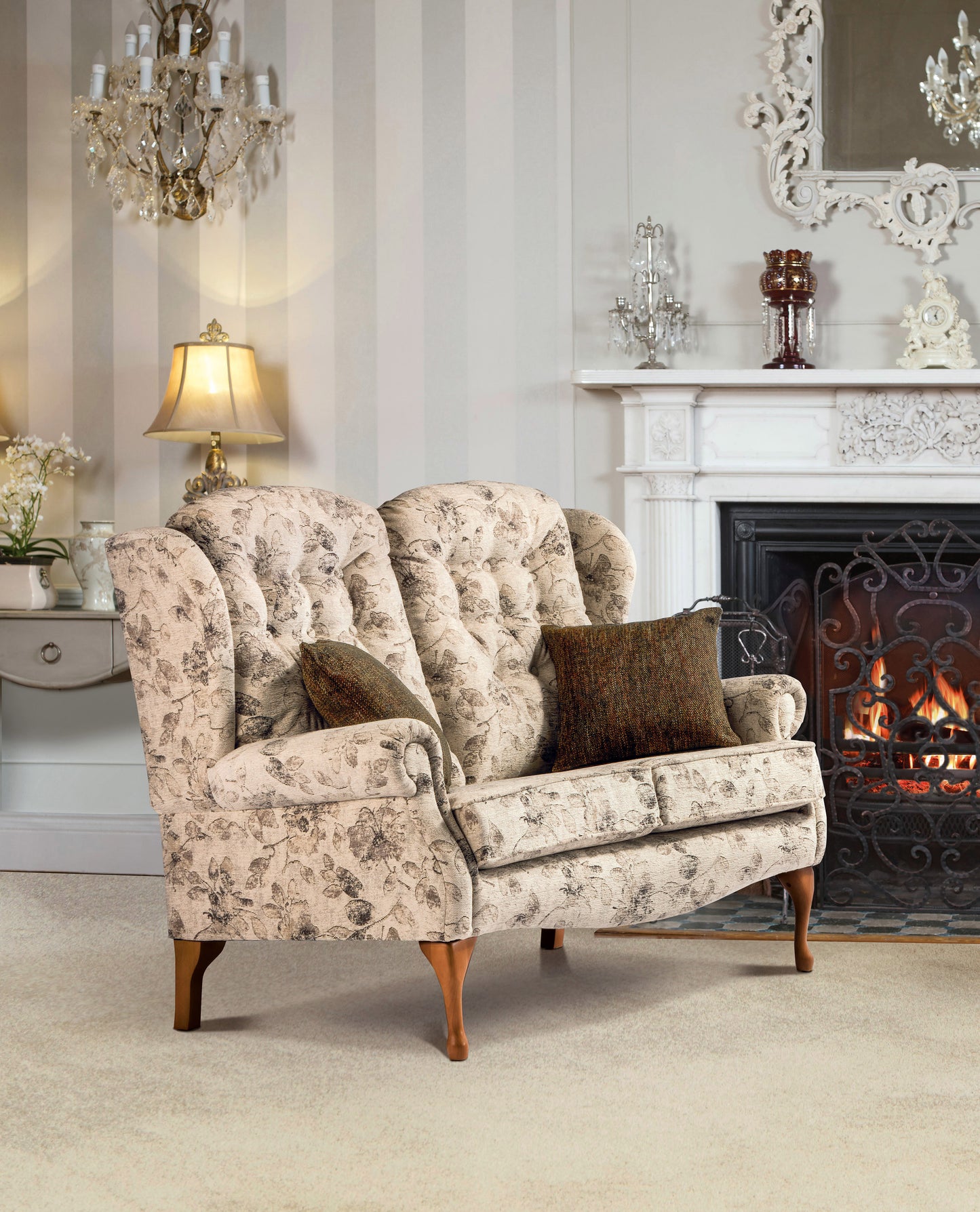 Sherborne Lynton Fabric Fireside Two Seater Sofa