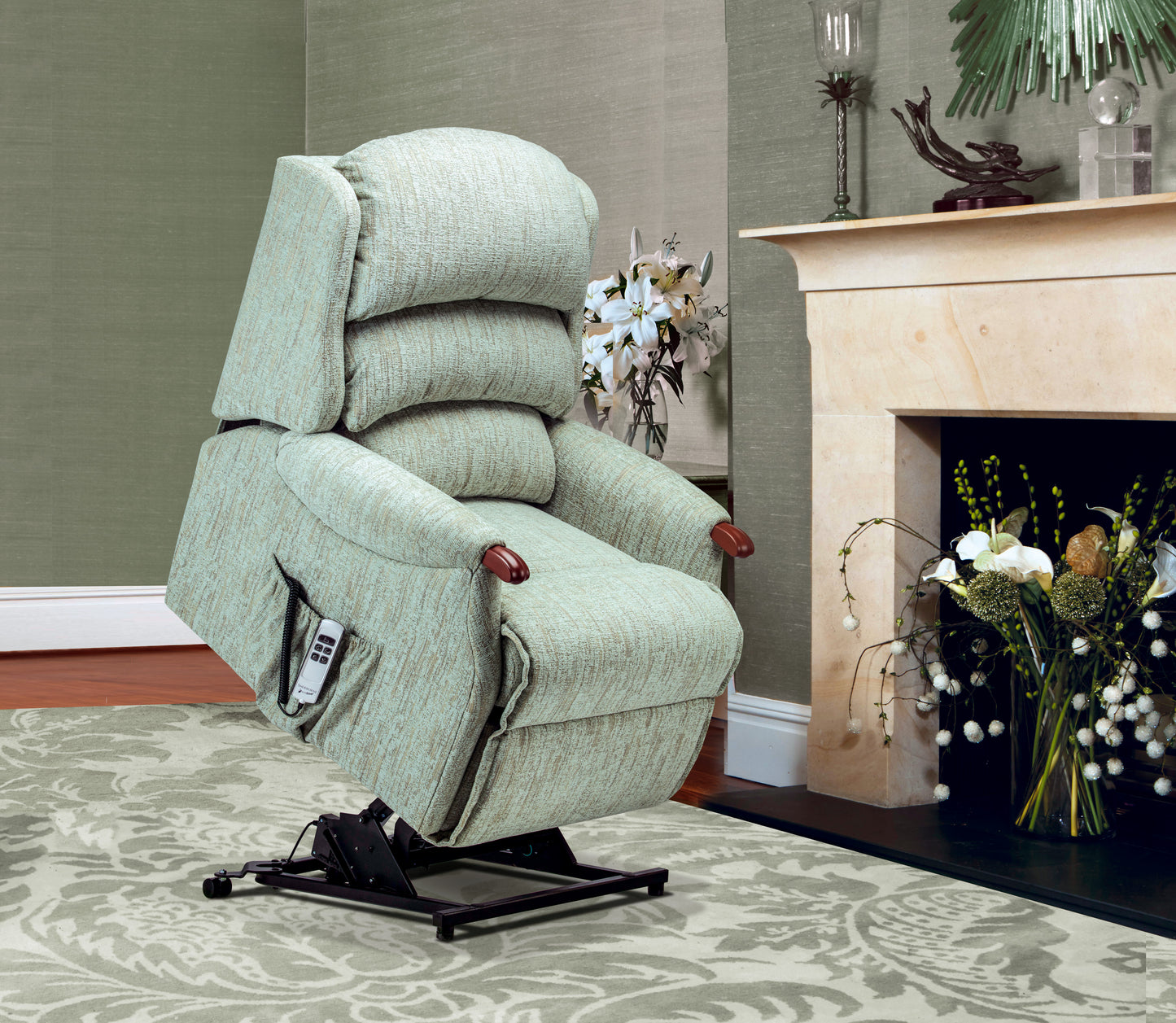 Sherborne Malham Cloud Comfort Triple Motor Fabric Rise And Recliner Armchair VAT FREE