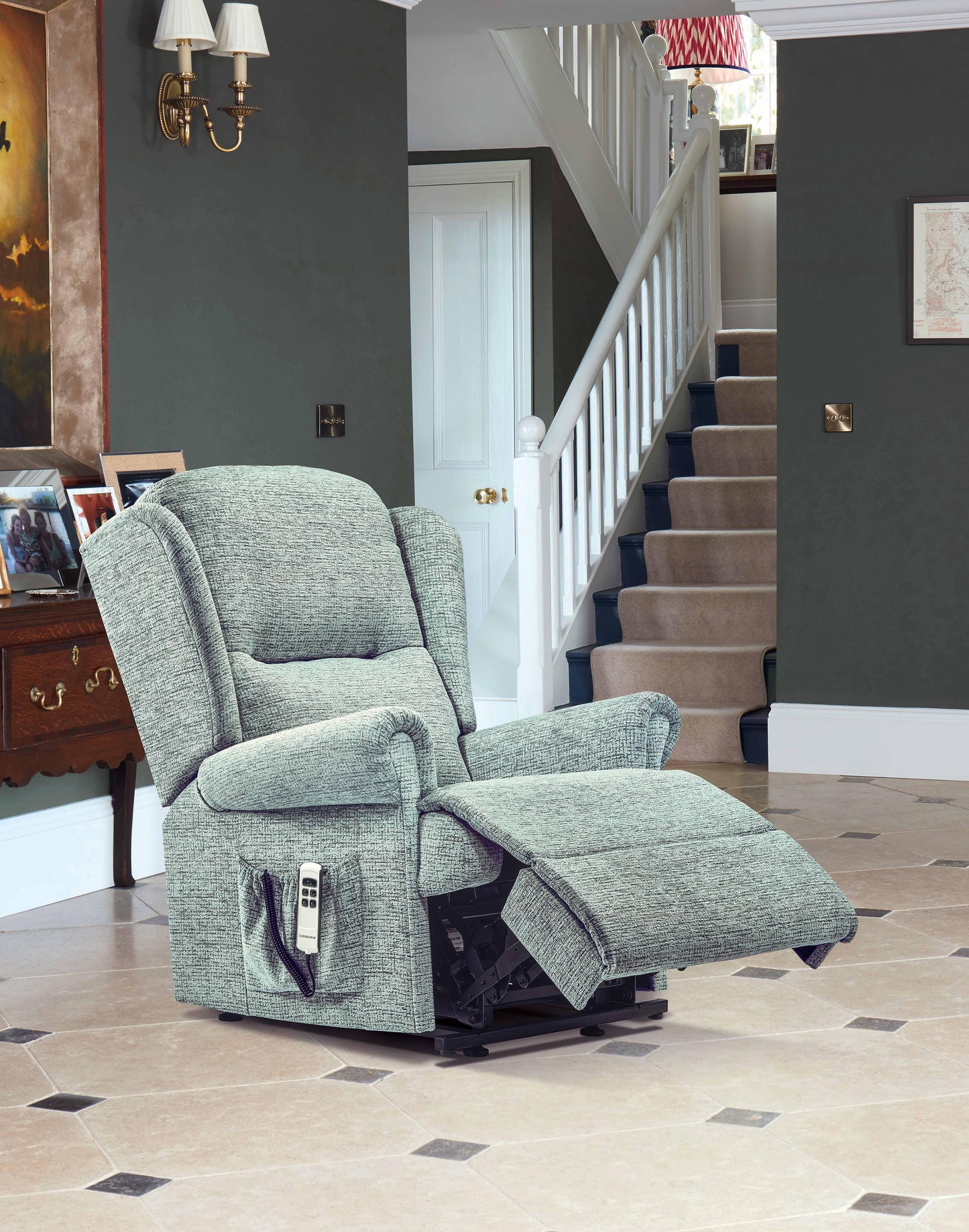 Sherborne Malvern Cloud Comfort Triple Motor Fabric Rise And Recliner Armchair VAT FREE