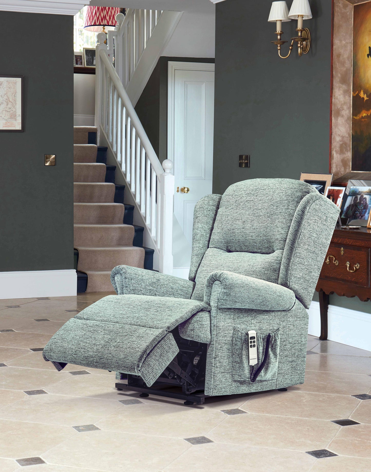 Sherborne Malvern Cloud Comfort Triple Motor Fabric Rise And Recliner Armchair VAT FREE