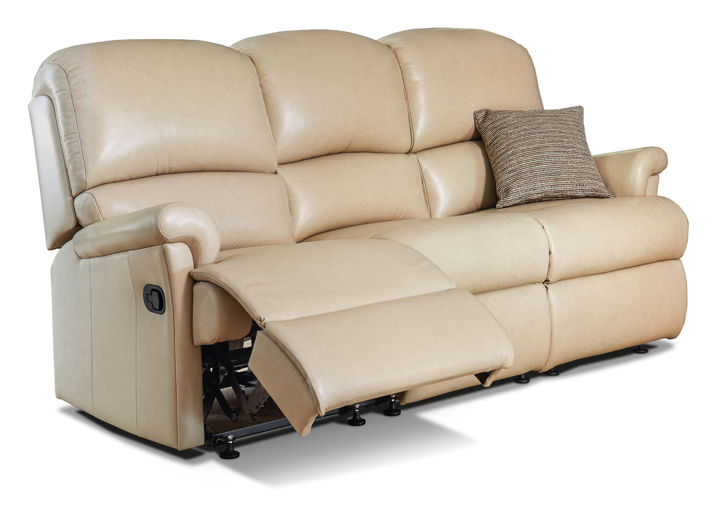 Sherborne Nevada Three Seater Manual Reclining Leather Sofa