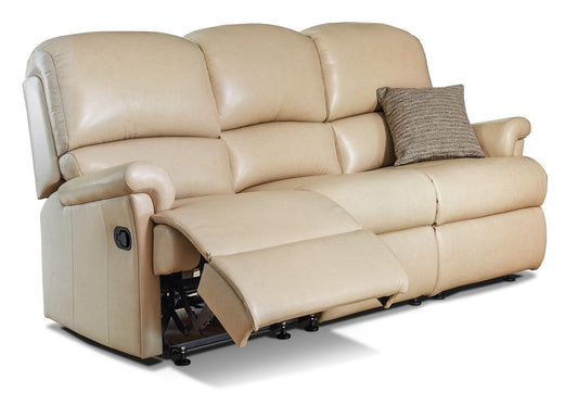Sherborne Nevada Three Seater Manual Reclining Leather Sofa