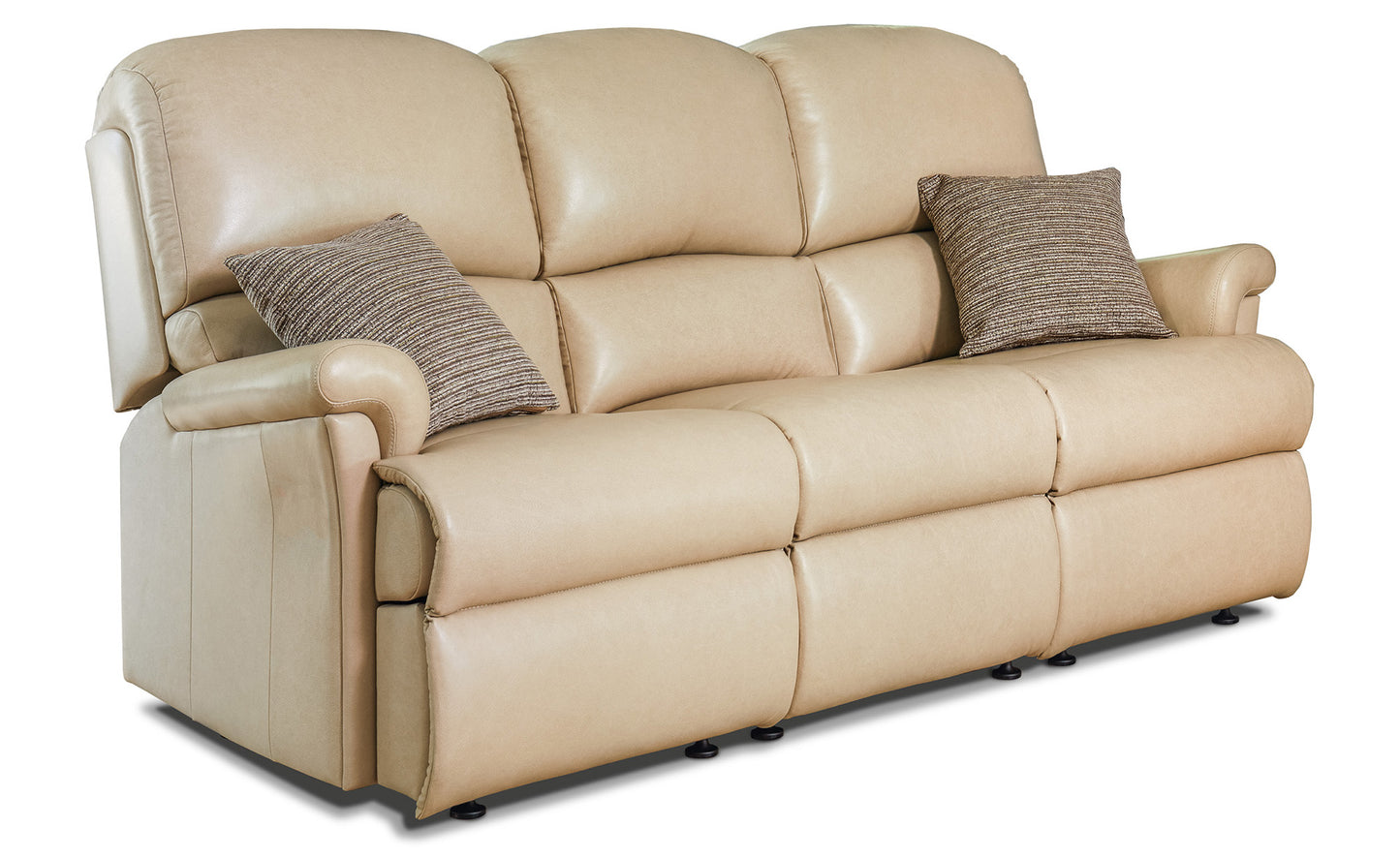 Sherborne Nevada Three Seater Fixed Leather Sofa