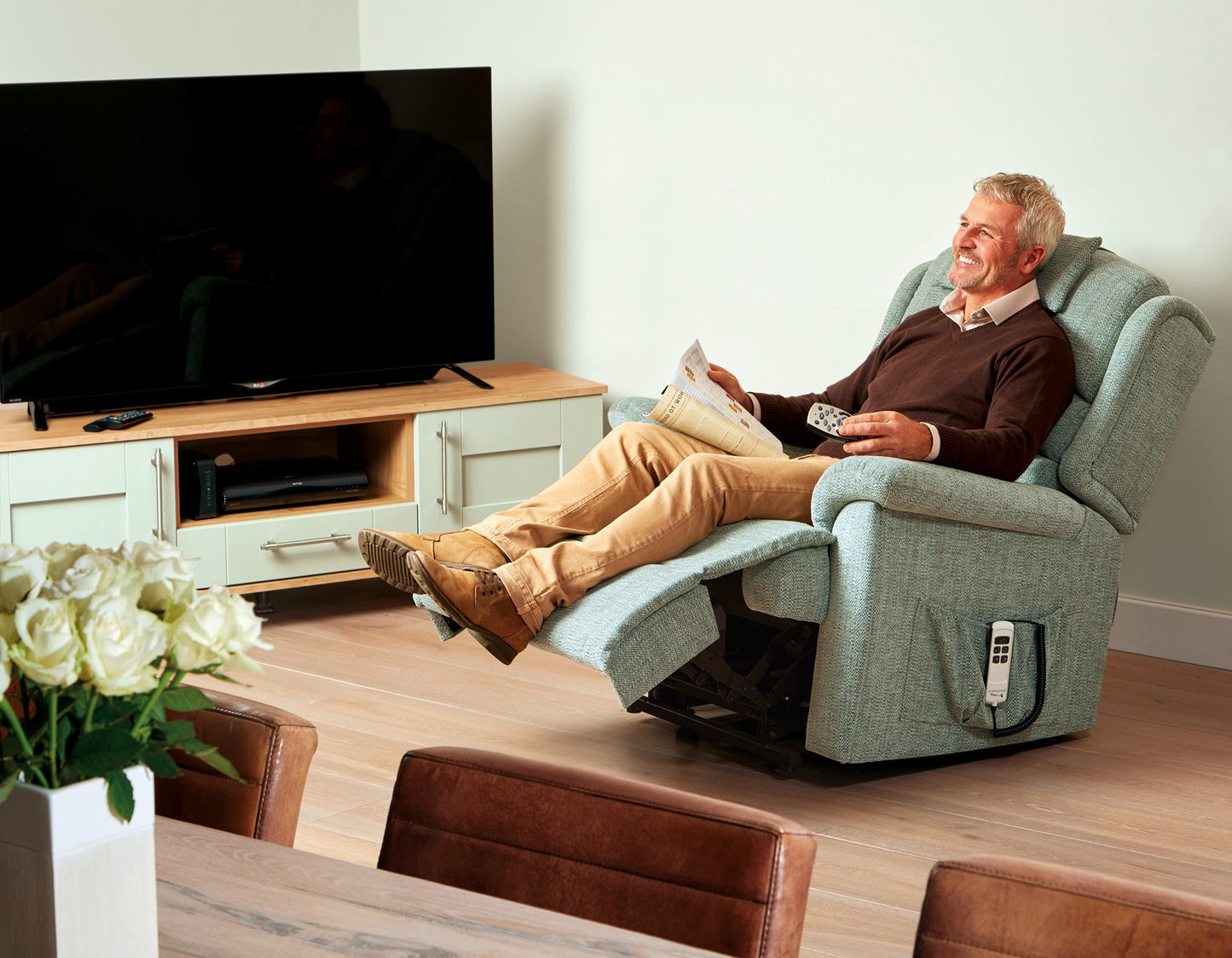 Sherborne Olivia Manual Recliner Fabric Armchair