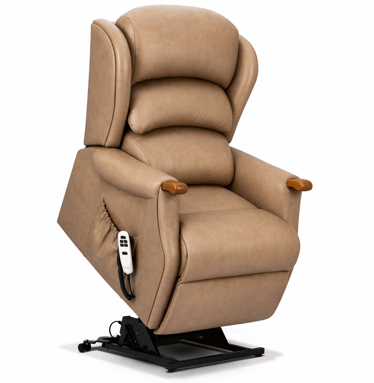 Sherborne Ryedale Knuckle Dual Motor Leather Riser Recliner Armchair With Lumbar & Headrest Adjustment Option VAT FREE