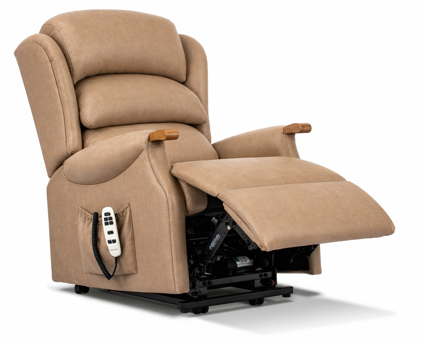 Sherborne Ryedale Knuckle Dual Motor Leather Riser Recliner Armchair With Lumbar & Headrest Adjustment Option VAT FREE