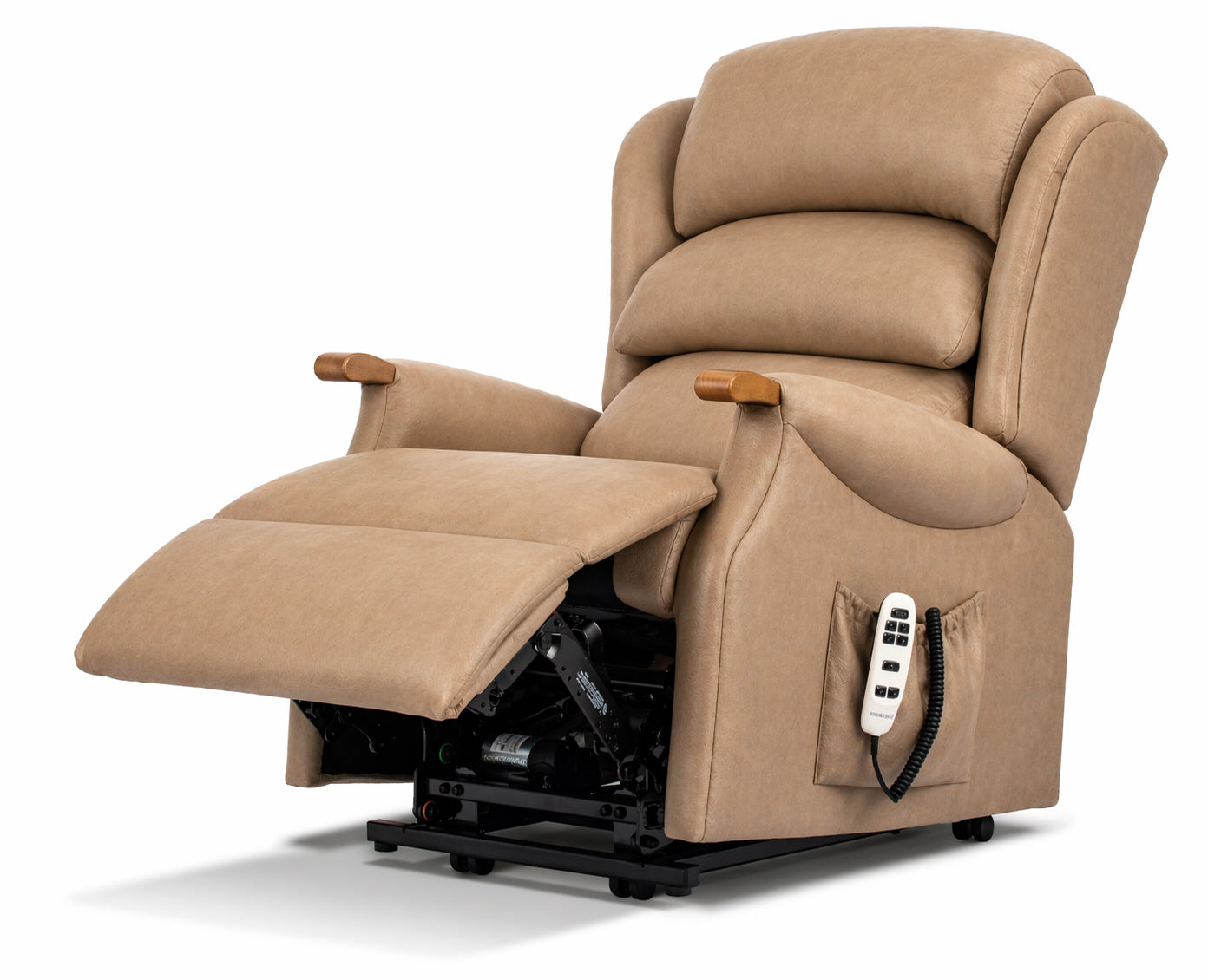 Sherborne Ryedale Knuckle Dual Motor Leather Riser Recliner Armchair With Lumbar & Headrest Adjustment Option VAT FREE