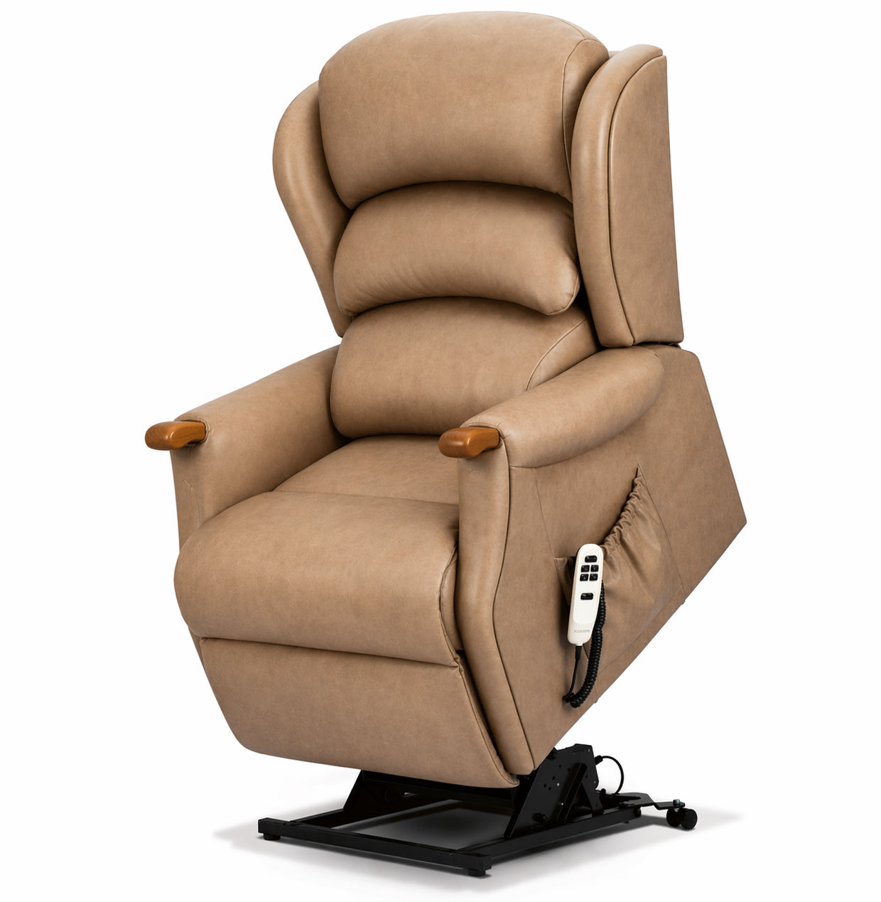 Sherborne Ryedale Knuckle Dual Motor Leather Riser Recliner Armchair With Lumbar & Headrest Adjustment Option VAT FREE