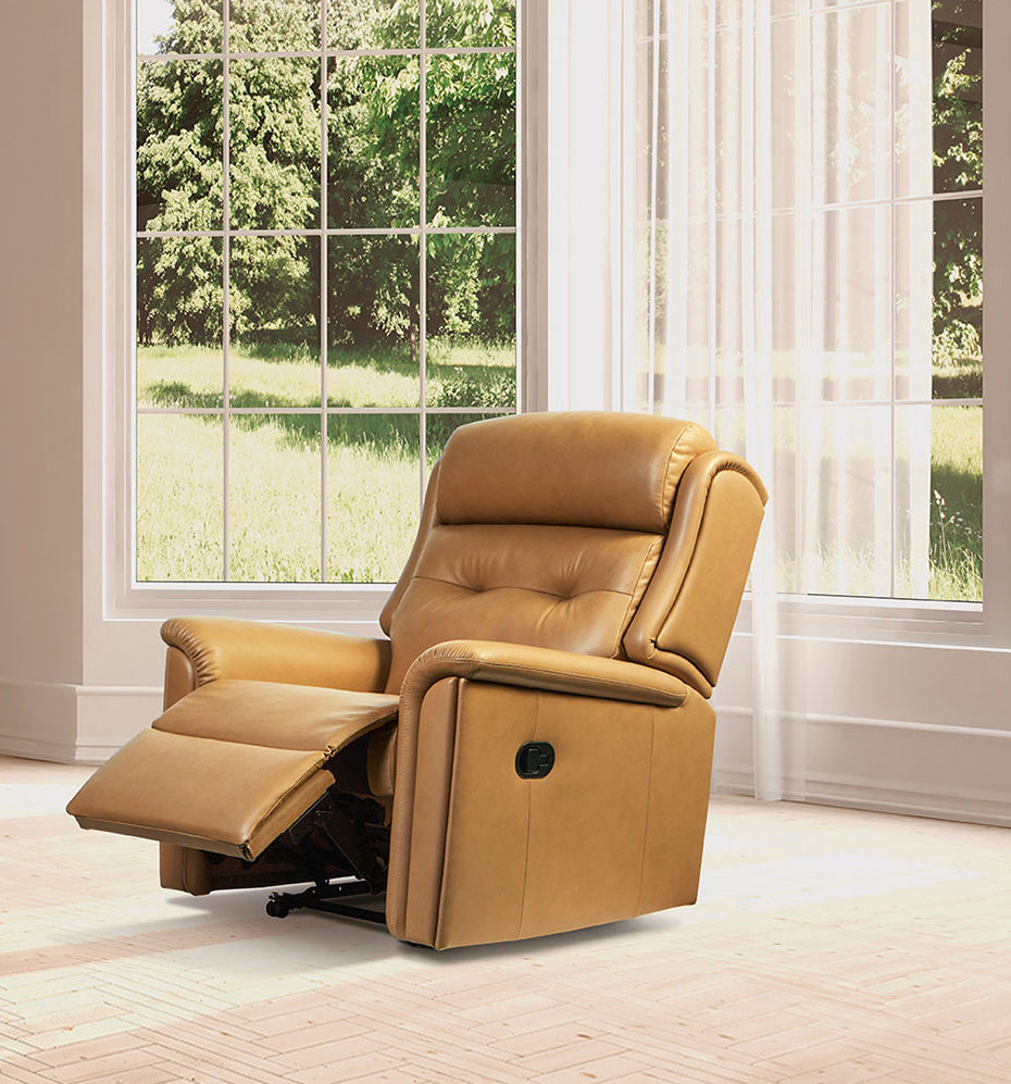 Sherborne Roma Dual Motor Leather Rise And Recliner Armchair With Lumbar Or Headrest Adjustment Option VAT FREE