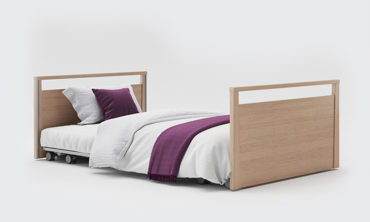 Solo Safeside Profiling High Low Floor Bed Home Care Adjustable Bed With A Choice Of Mattresses VAT FREE