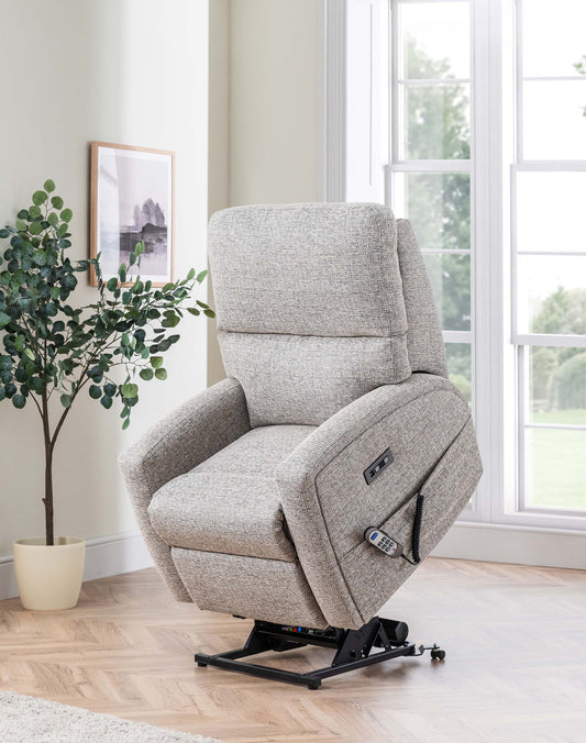 Celebrity Southwell Dual Motor Rise And Recliner Fabric Armchair With Mammoth Foam & Lumbar & Headrest Adjustment Option VAT FREE