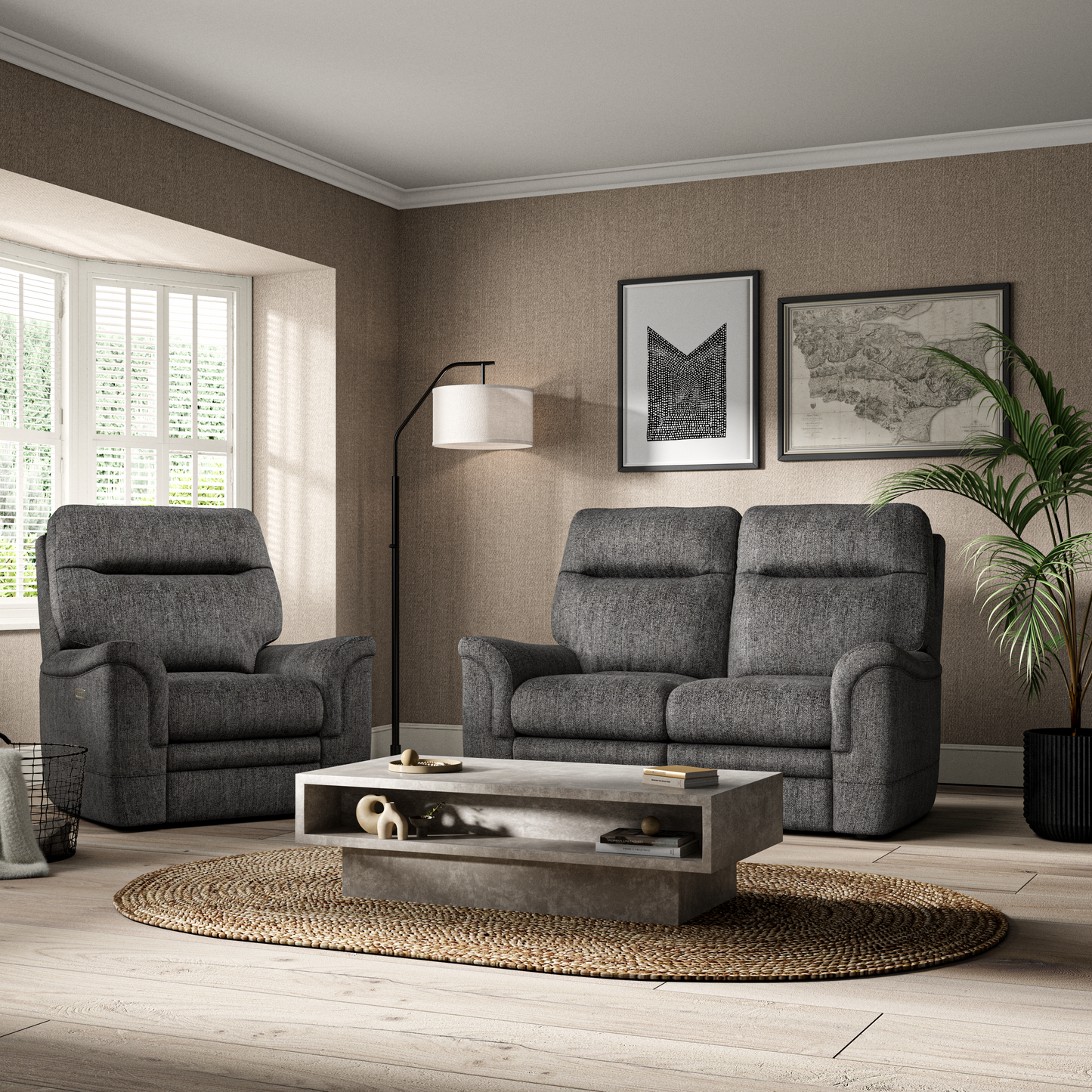 Parker Knoll Hudson 23 Dual Motor Fabric Riser Recliner Armchair