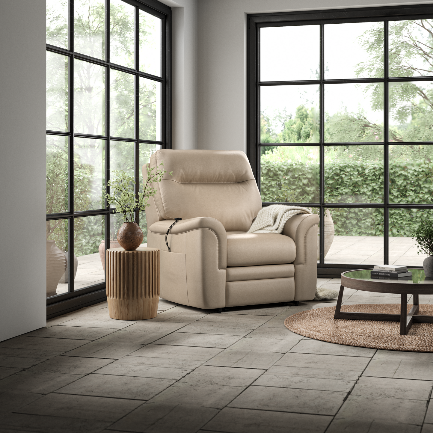 Parker Knoll Hudson 23 Dual Motor Fabric Riser Recliner Armchair